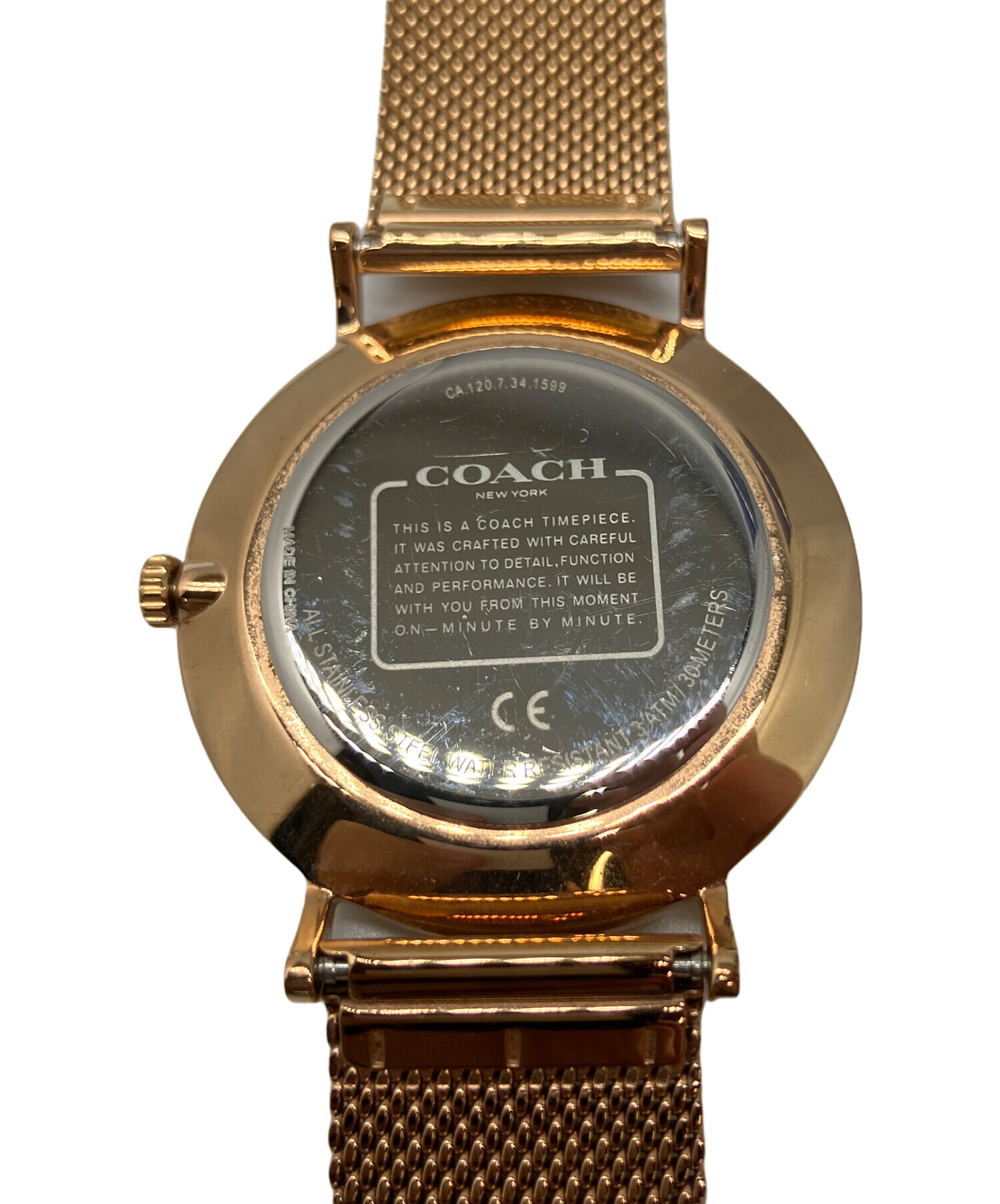 中古・古着通販】COACH (コーチ) 腕時計 ピンク×ホワイト ホワイト