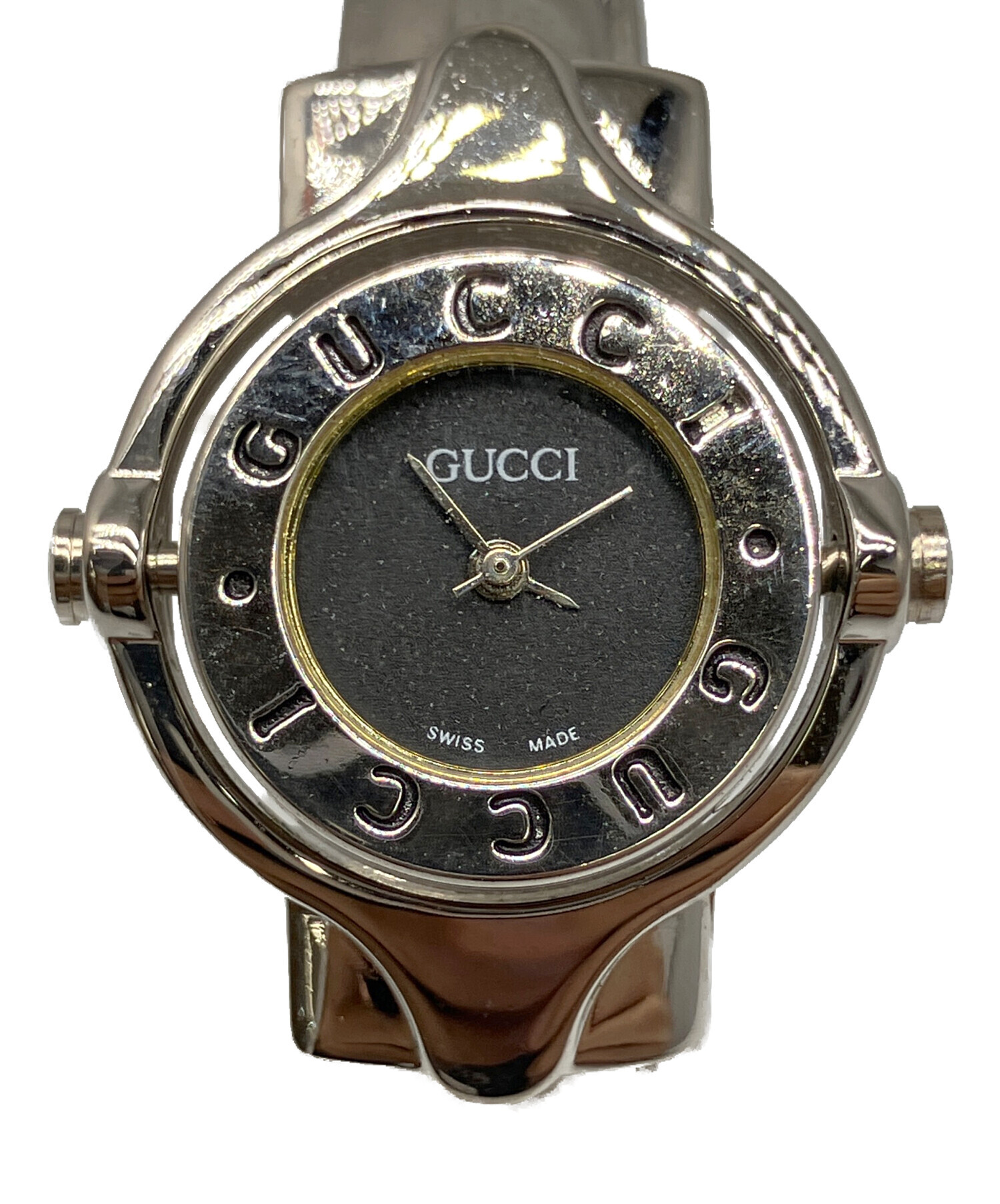 ジャンク品　GUCCI 腕時計　レディース　送料無料 中古・古着通販】GUCCI (グッチ) 腕時計 ブラック｜ブランド・古着通販