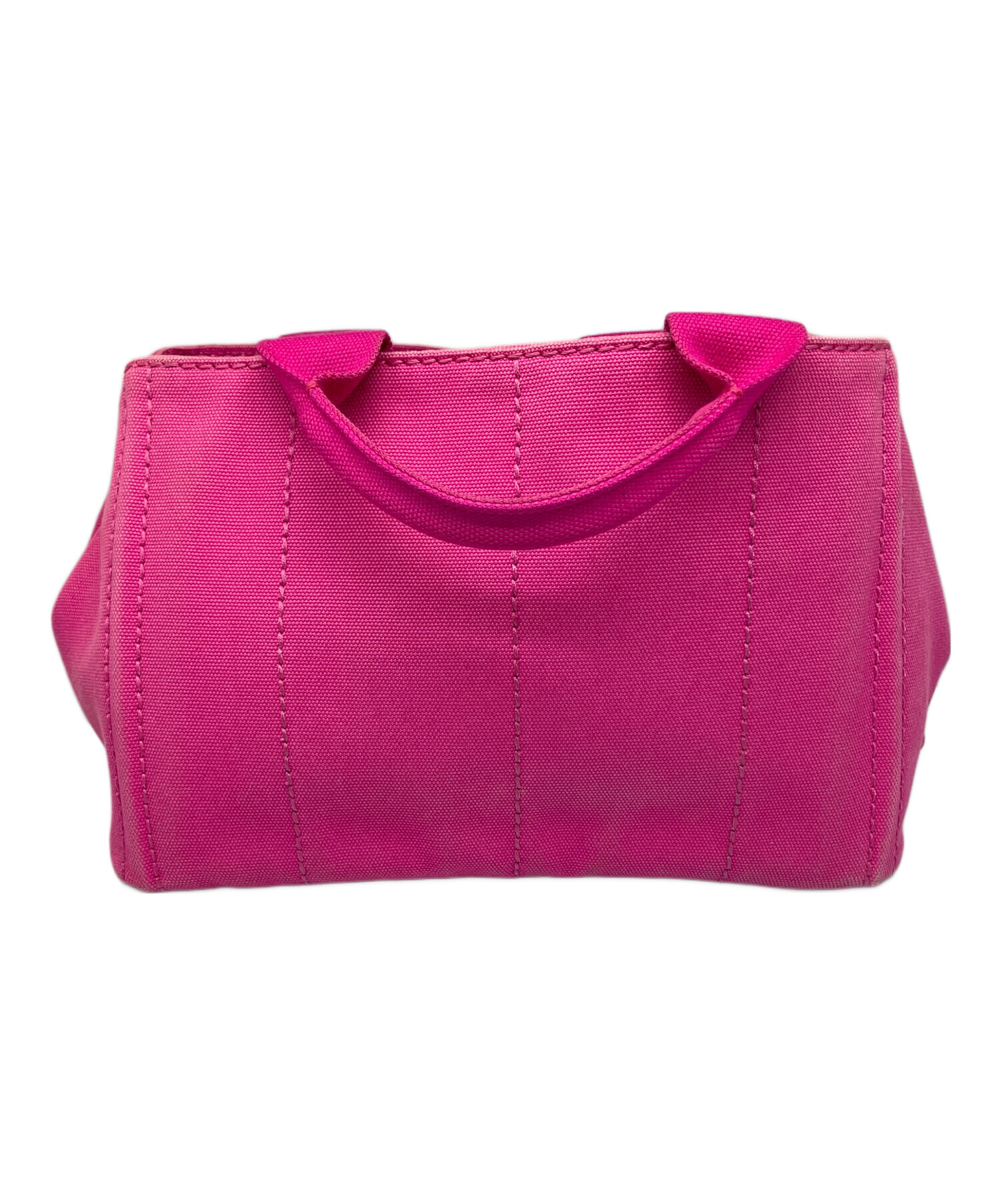 【最終値下げ】PRADA プラダカナパ Mサイズ　トート　ピンク 中古・古着通販】PRADA (プラダ) カナパM デニムトートバッグ ピンク