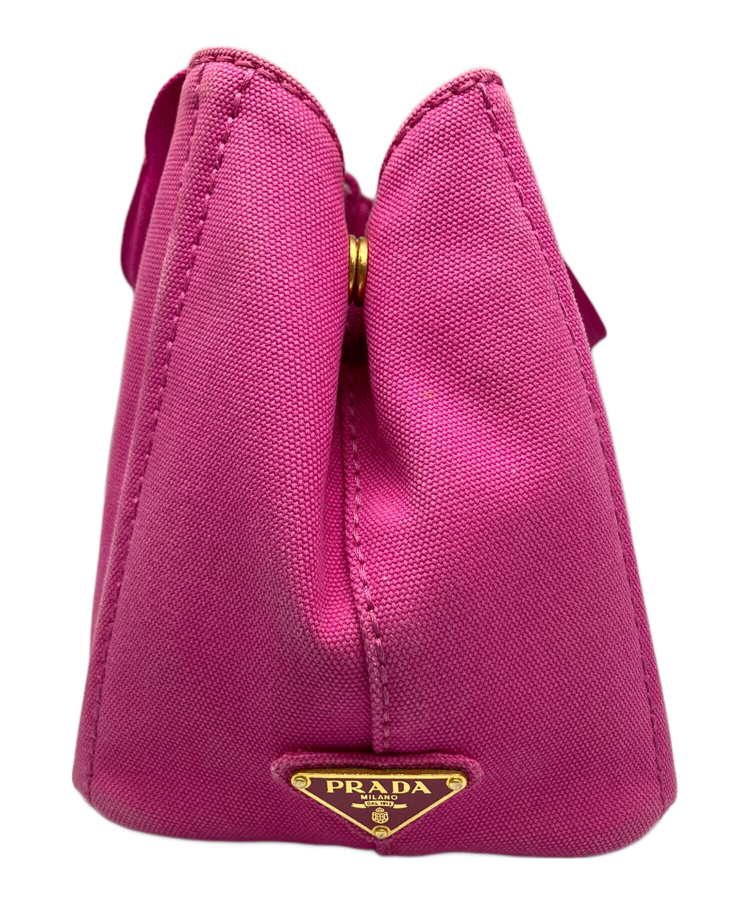 中古・古着通販】PRADA (プラダ) カナパM デニムトートバッグ ピンク