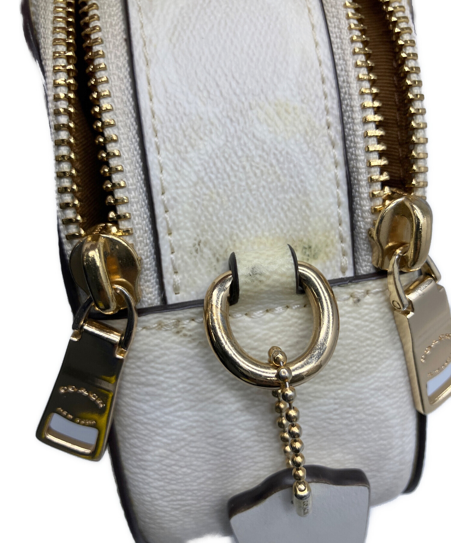 COACH ホワイト ショルダーバッグ　未使用 COACH - 新品 コーチ COACH ショルダーバッグ サドルバッグ