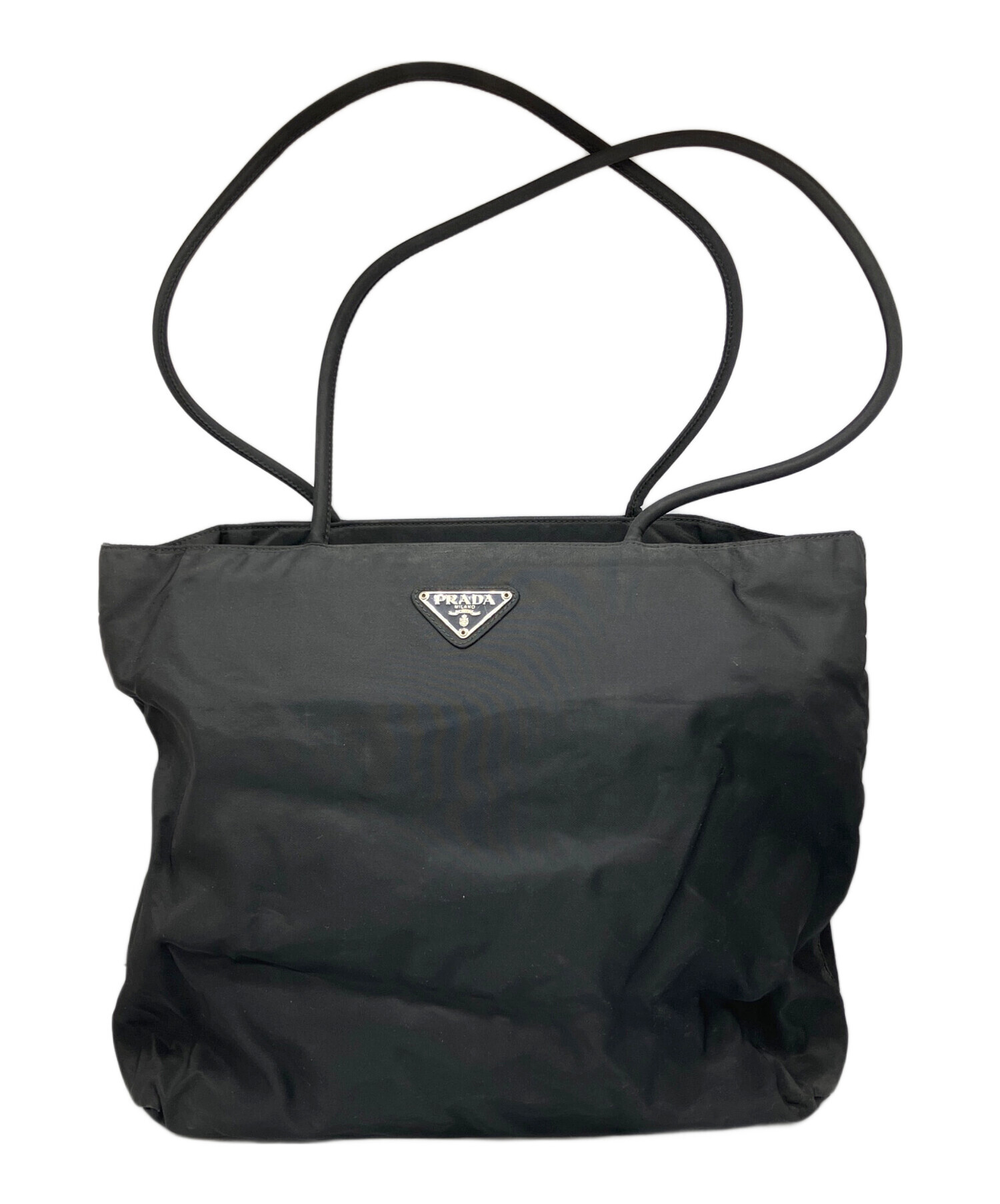 PRADA ブラック ナイロン トートバッグ 中古・古着通販】PRADA (プラダ) ナイロントートバッグ ブラック