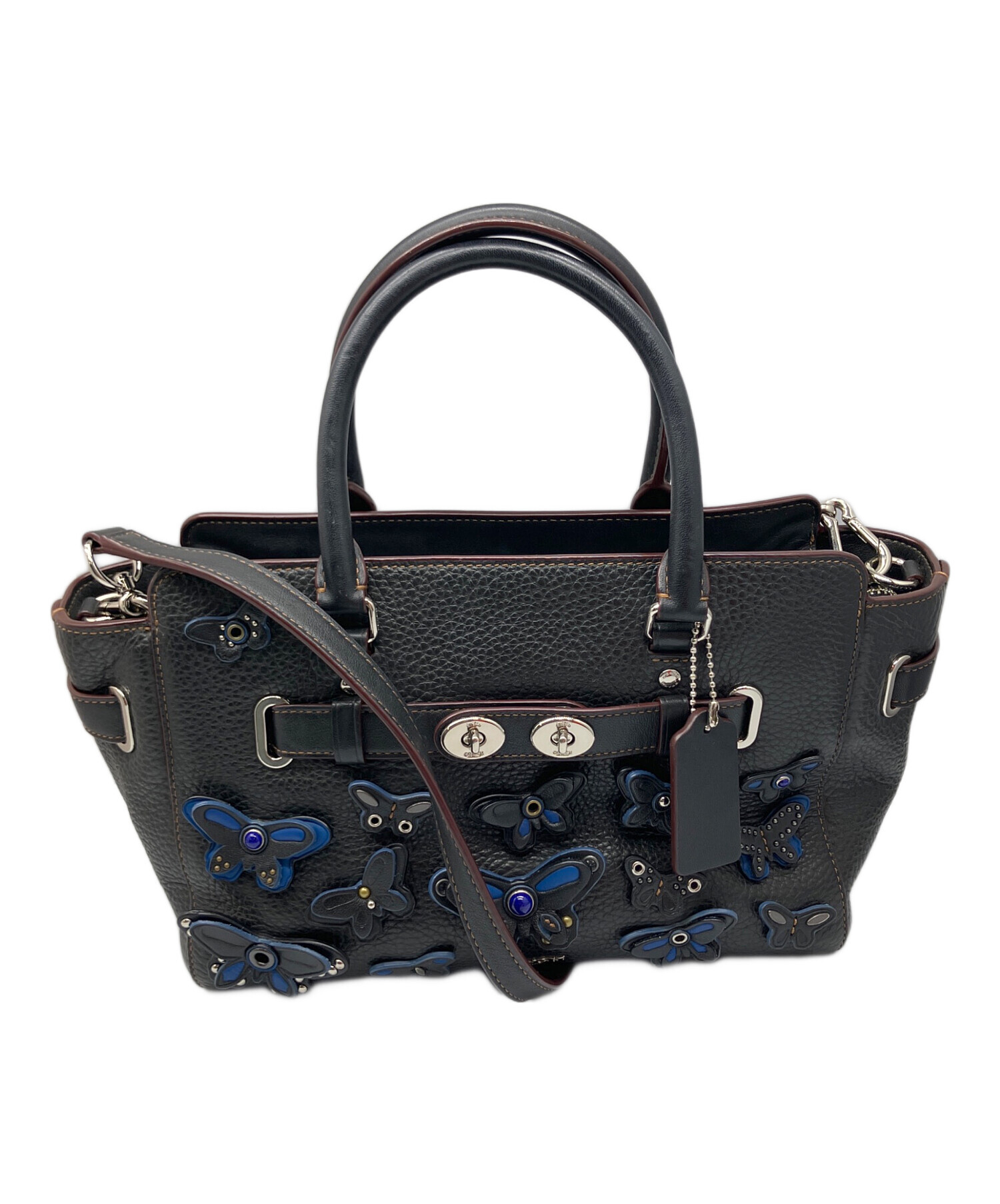 中古・古着通販】COACH (コーチ) 2WAYレザーバッグ ブラック｜ブランド