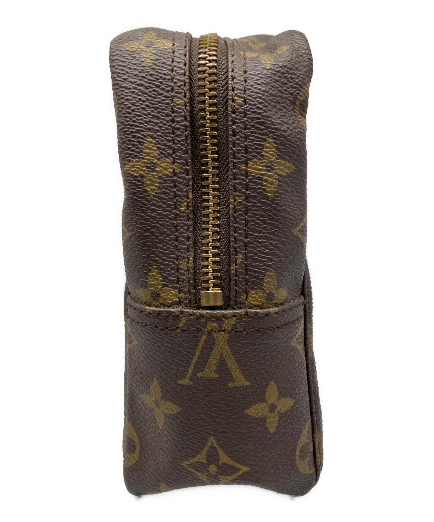 Louis Vuitton ブラウンレザーポーチ 中古・古着通販】LOUIS VUITTON (ルイ ヴィトン) コスメポーチ