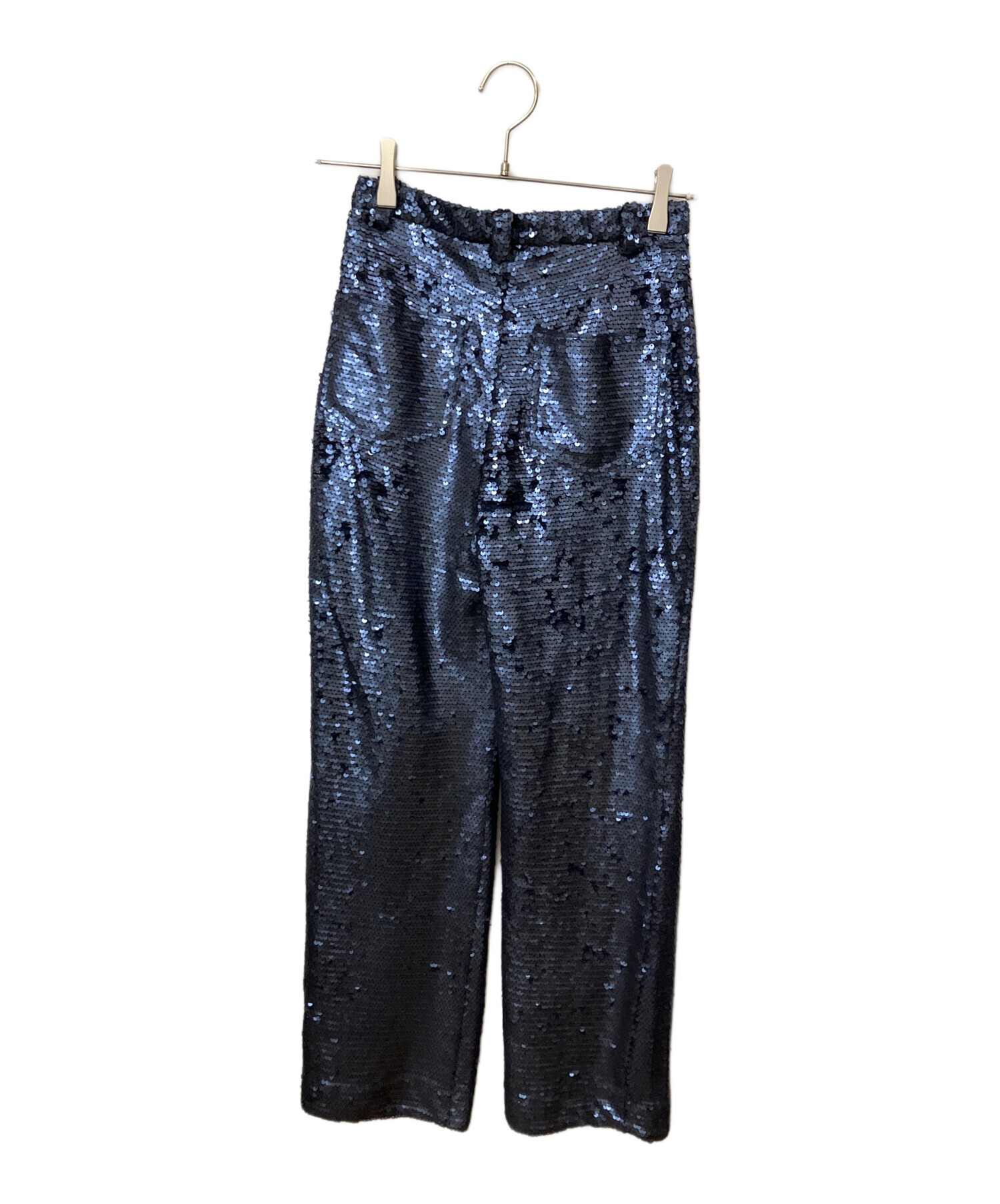 中古・古着通販】Bibiy. (ビビィ) スパンコールパンツ ネイビー