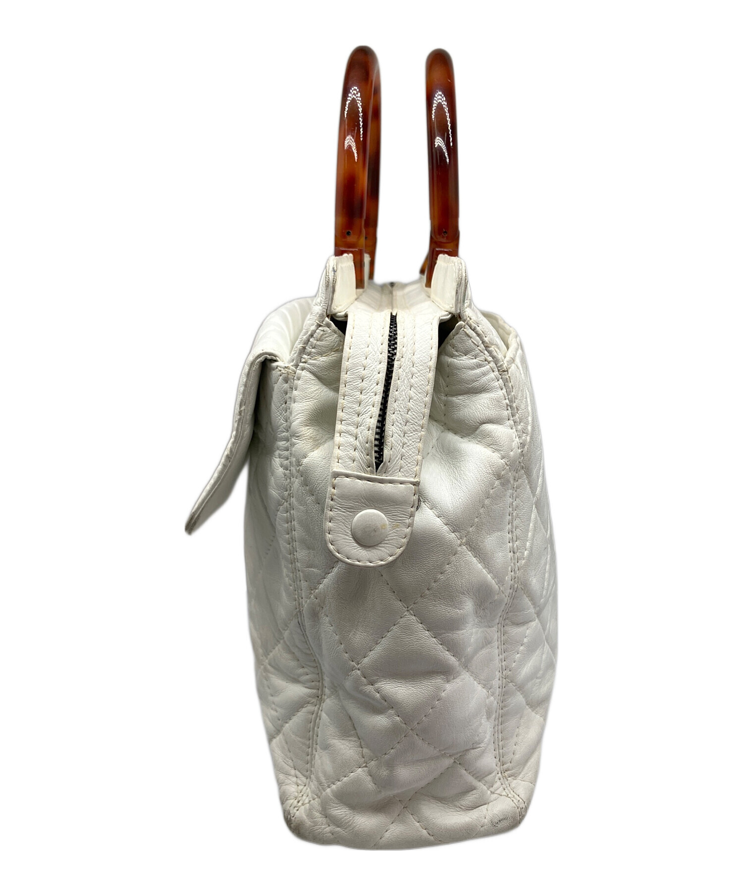 中古・古着通販】CHANEL (シャネル) マトラッセ ハンドバッグ ホワイト 