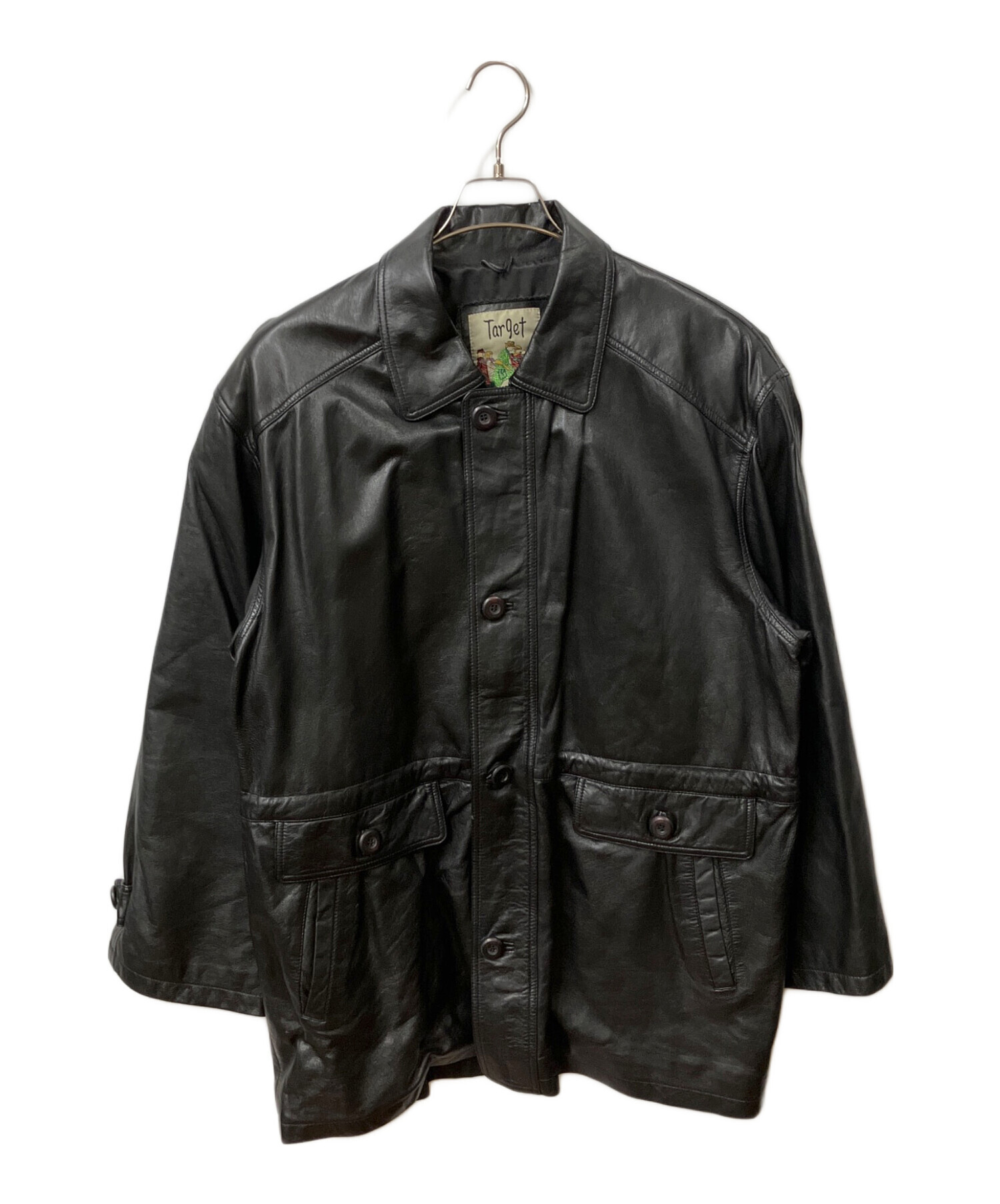 中古・古着通販】Target (ターゲット) レザーコート ブラック ブラック