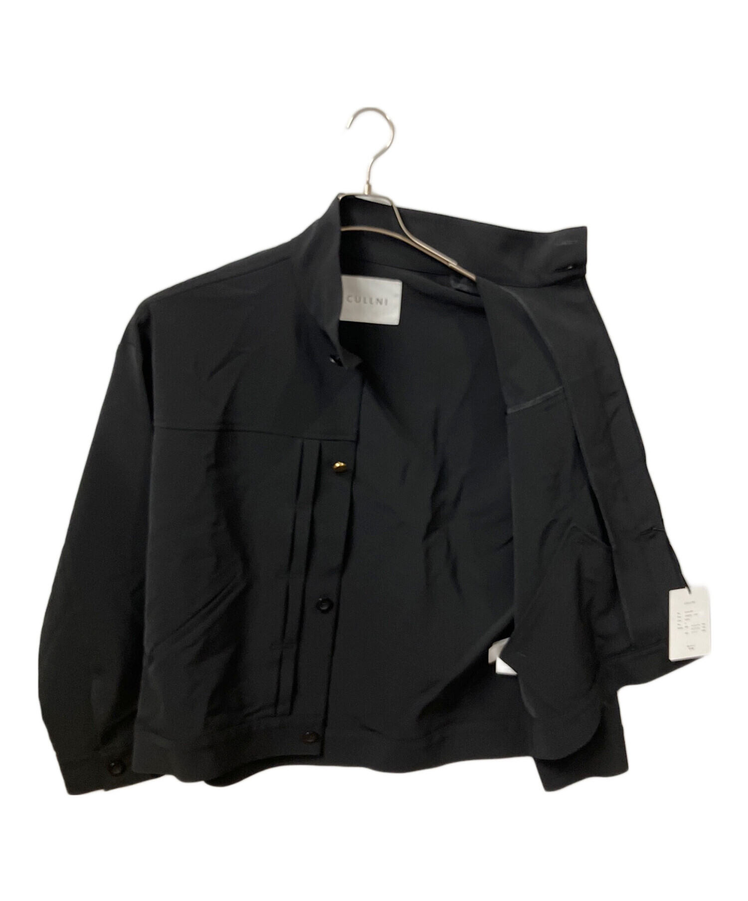 美品】CULLNI ストライプ ブルゾン クルニ 22SS サイズ1 ブラック