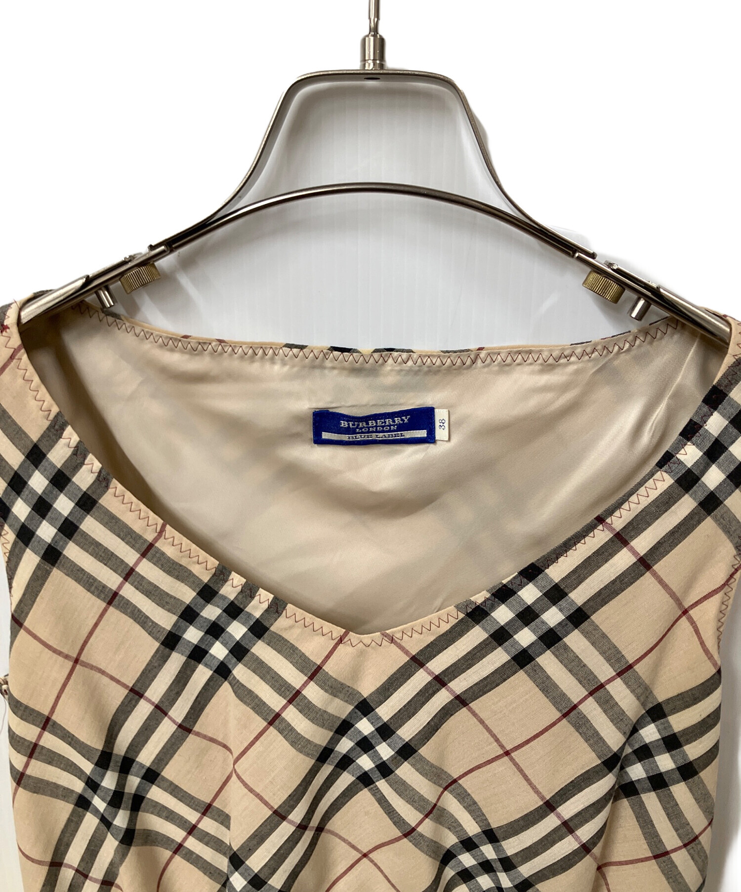 Burberry BLUE LABEL ノースリブワンピース　新品未使用品 中古・古着通販】BURBERRY BLUE LABEL (バーバリーロンドンブルー
