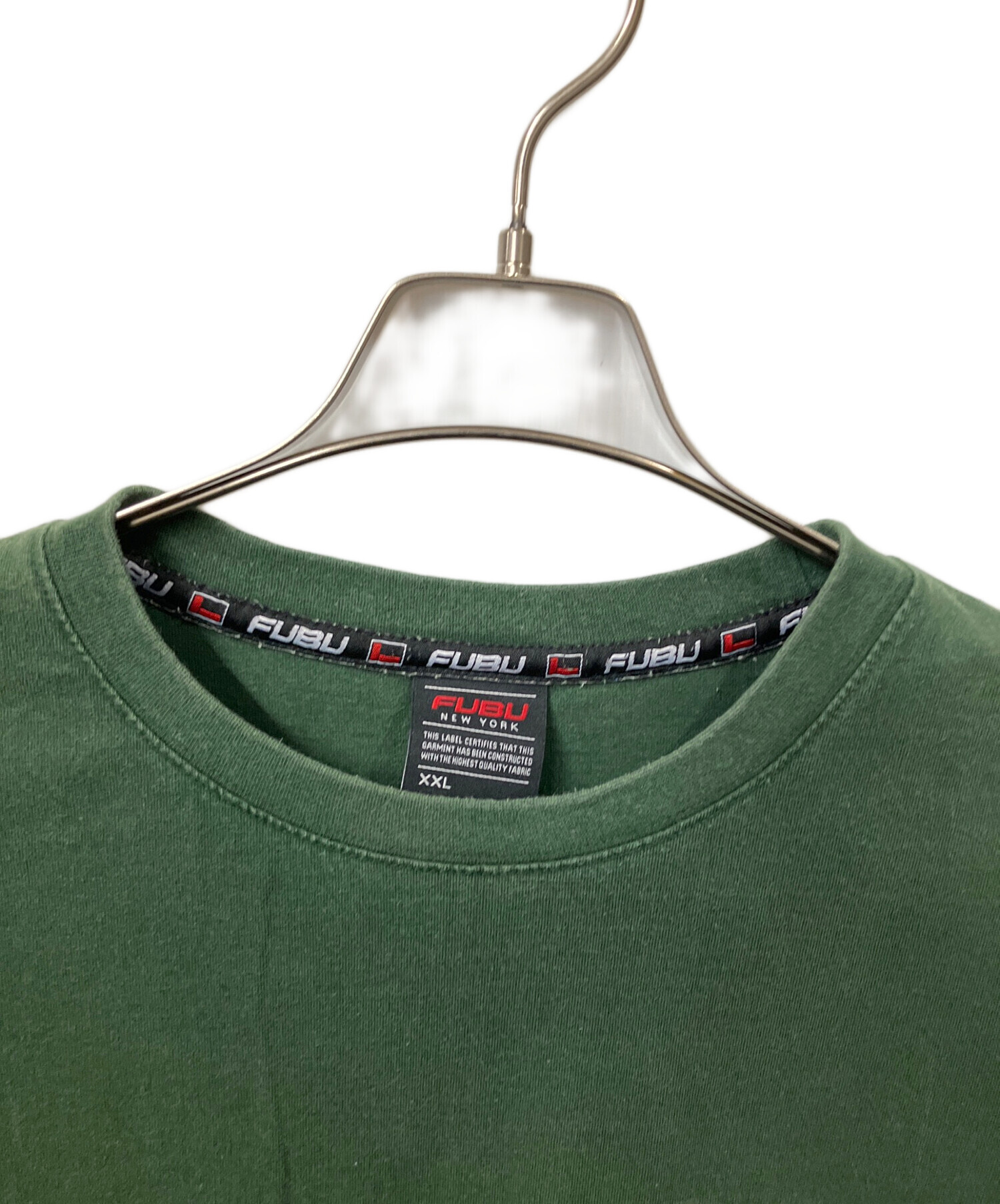 FUBU フブ ウィンドブレーカー ベスト グリーン(メンズ M)中古 古着 U7334 中古・古着通販】FUBU (フブ) ロゴTシャツ グリーン サイズ:XXL