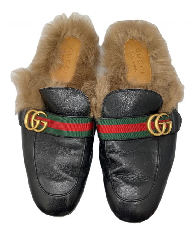 中古・古着通販】GUCCI (グッチ) ファースリッポン ブラック ブラック 