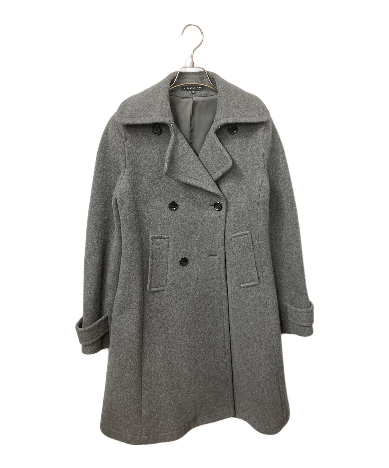 中古・古着通販】theory (セオリー) ダブルコート グレー サイズ:2