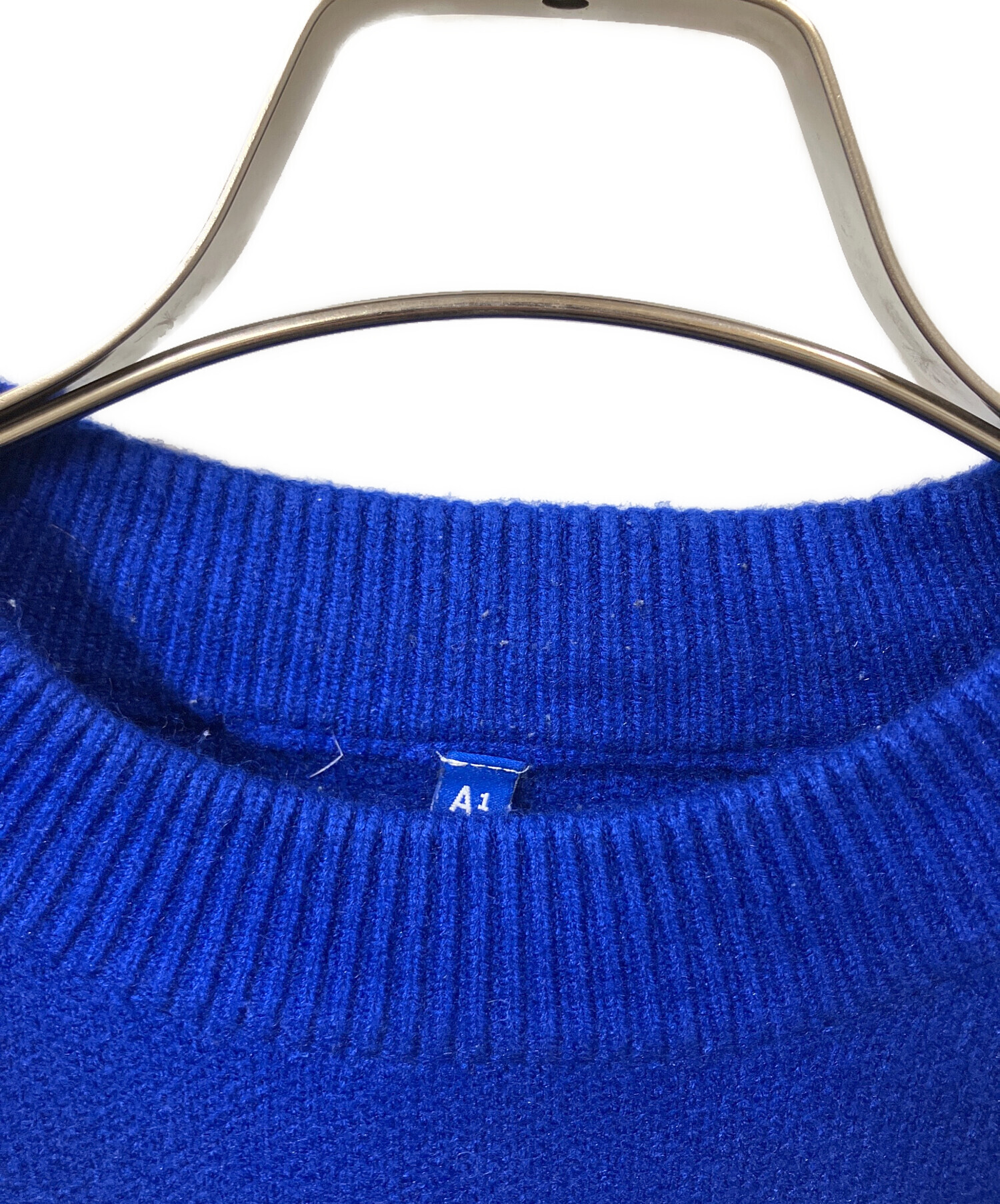 ader error ニット　ブルー　青　アーダーエラー　韓国　セーター 中古・古着通販】ADER error (アーダーエラー) 厚手ニット ブルー