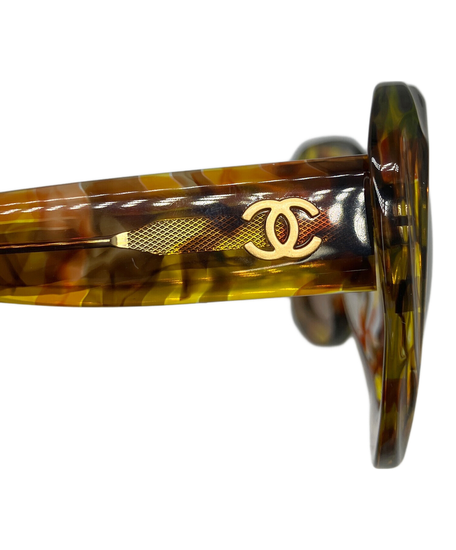 CHANEL(シャネル)イエローココマークサングラス 中古・古着通販】CHANEL (シャネル) ココマークサングラス バタフライ