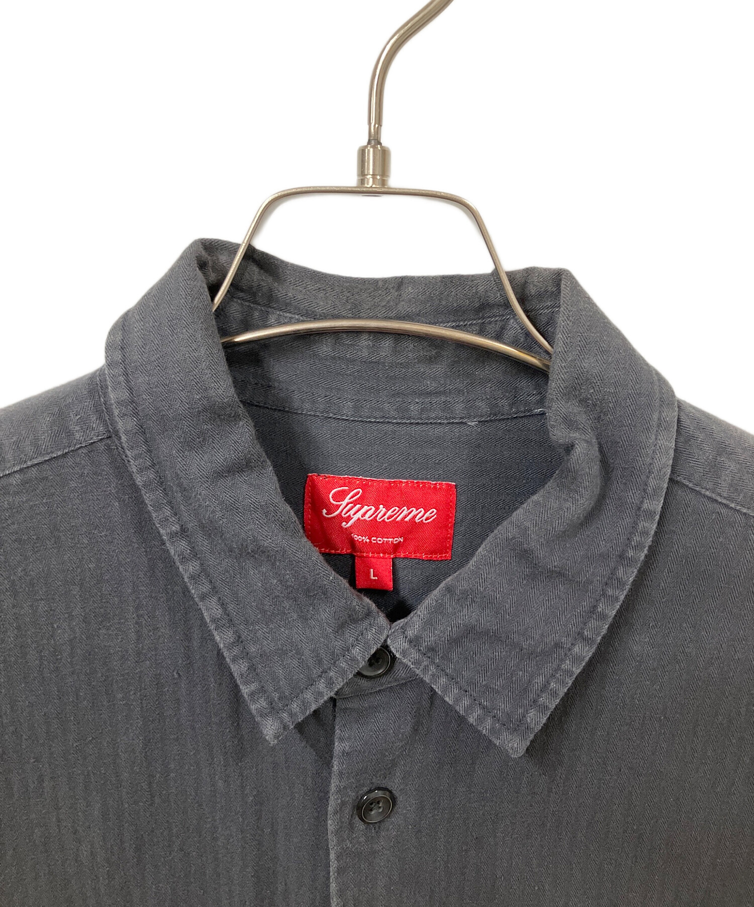 Supreme 長袖シャツ Lサイズ 中古・古着通販】SUPREME (シュプリーム) 長袖シャツ ブラック サイズ