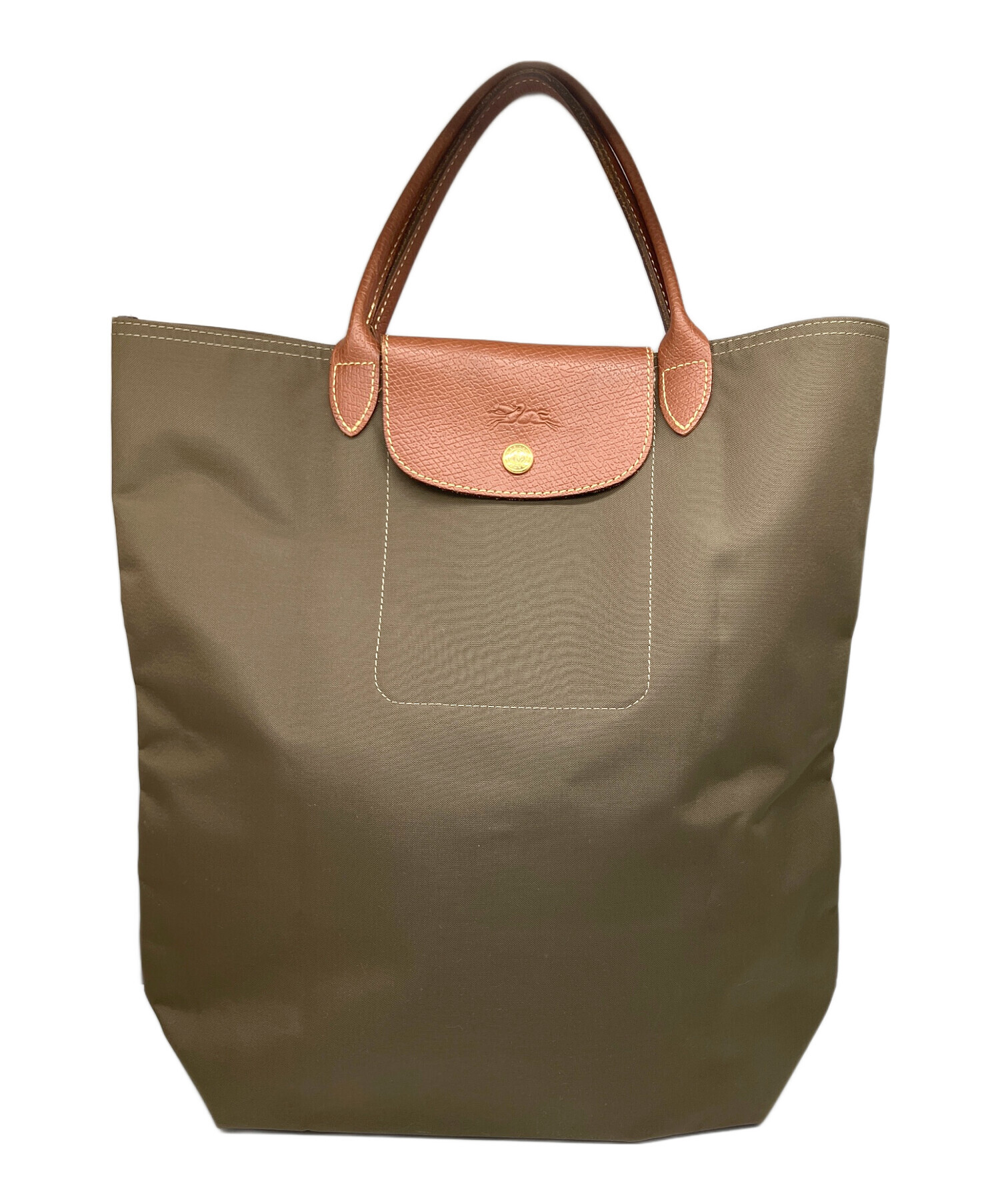 中古・古着通販】LONGCHAMP (ロンシャン) トートバッグ オリーブ 