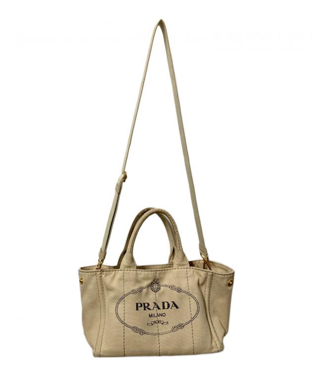中古・古着通販】PRADA (プラダ) カナパ 2WAYバッグ ベージュ