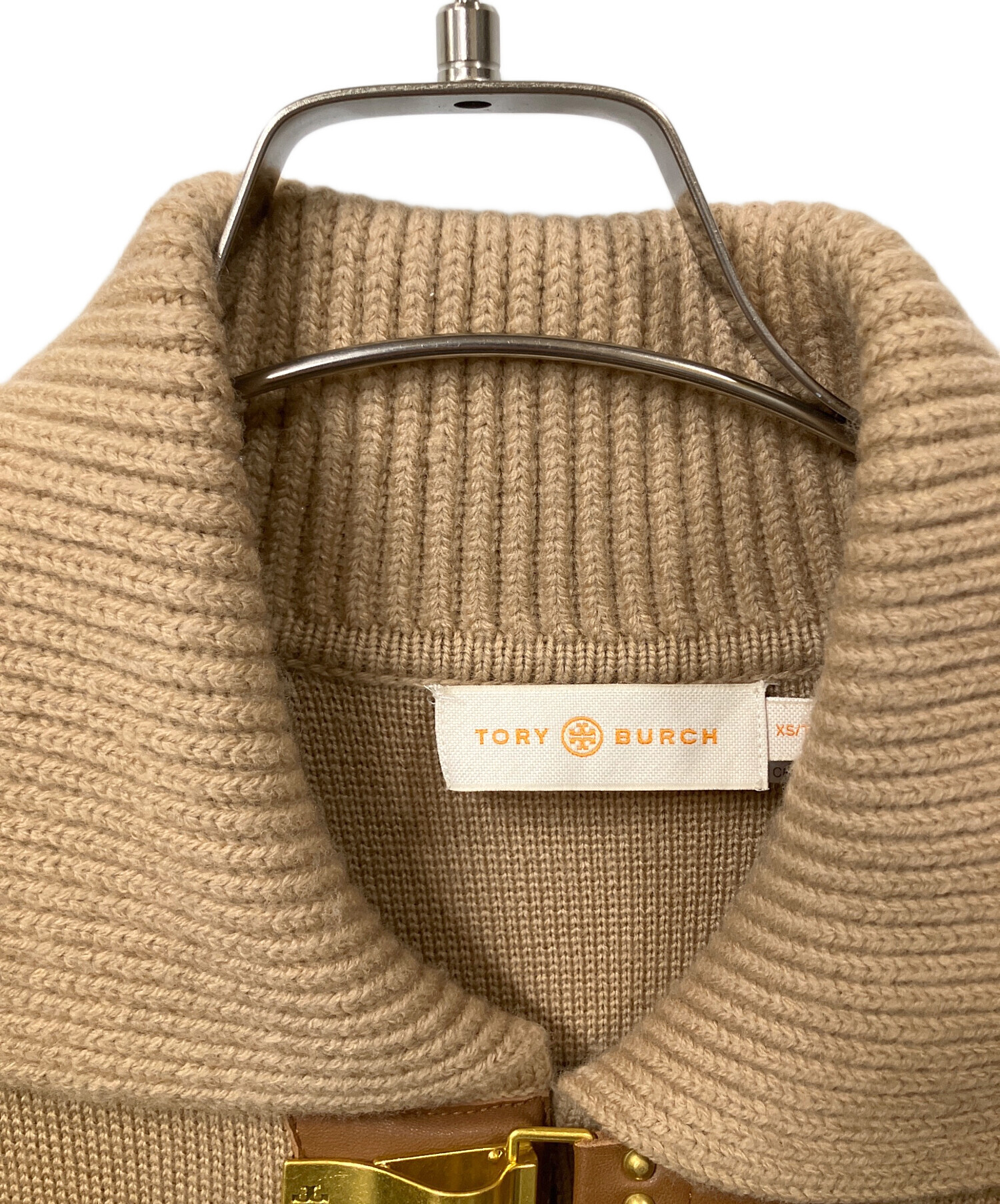 中古・古着通販】TORY BURCH (トリーバーチ) ニットコート ブラウン 