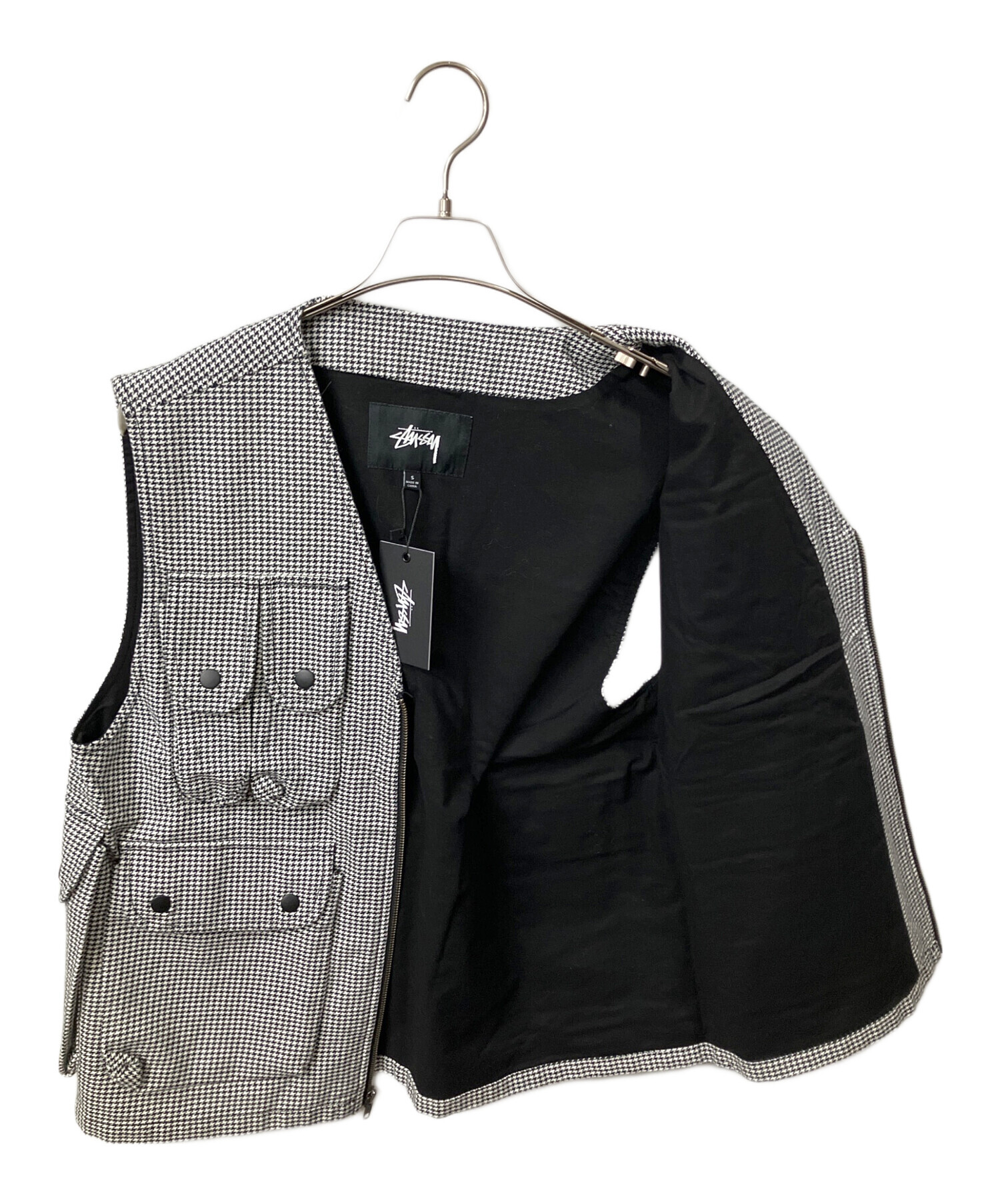 中古・古着通販】stussy (ステューシー) HOUNDSTOOTH WORK VEST