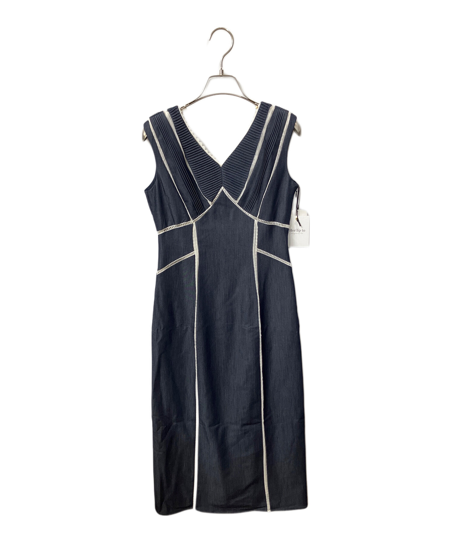 中古・古着通販】HER LIP TO (ハーリップトゥ) Lace Trimmed Chambray