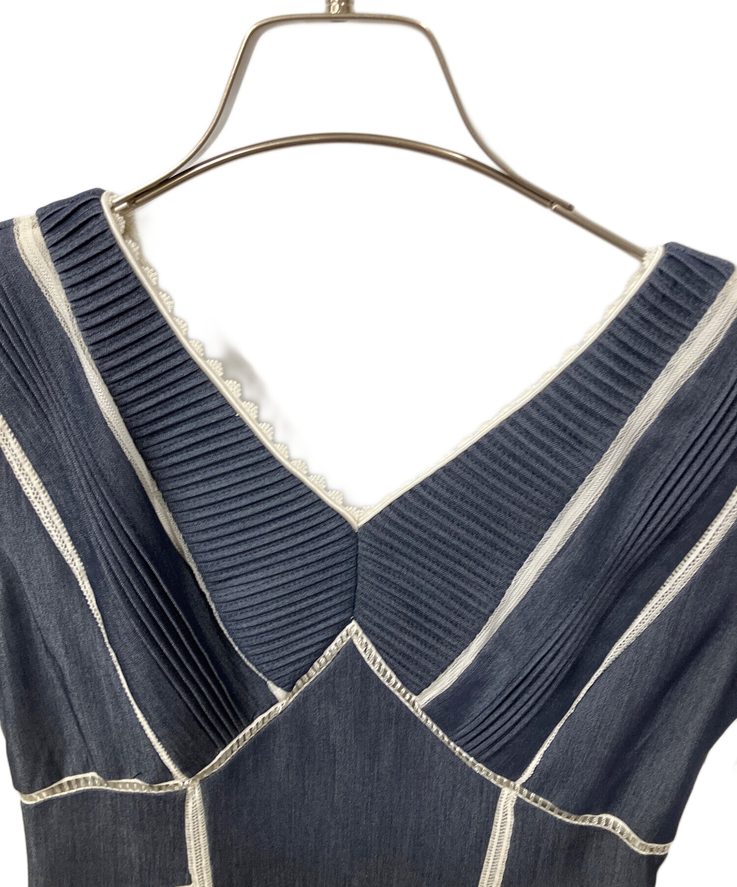 中古・古着通販】HER LIP TO (ハーリップトゥ) Lace Trimmed Chambray