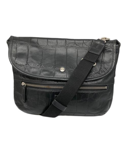未使用品　Daniel & Bob 黒 レザー ボディバッグショルダーバッグ 中古・古着通販】Daniel&Bob (ダニエル＆ボブ) レザーショルダーバッグ
