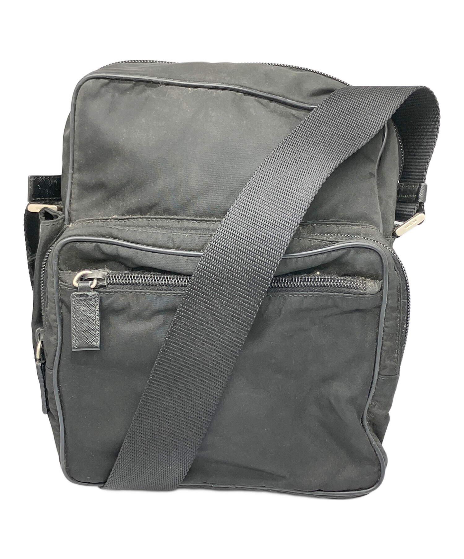 中古・古着通販】PRADA (プラダ) テスートショルダーバッグ ブラック 