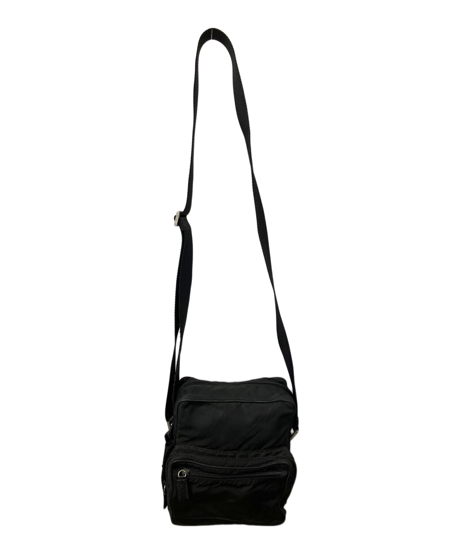 中古・古着通販】PRADA (プラダ) テスートショルダーバッグ ブラック 