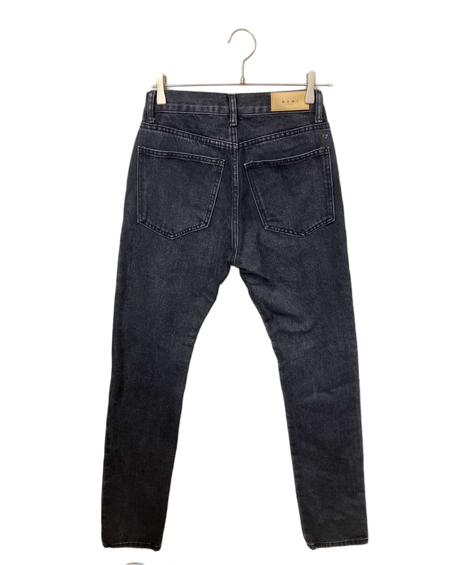 中古・古着通販】mnml (ミニマル) スカルボーンデニムパンツ ブラック