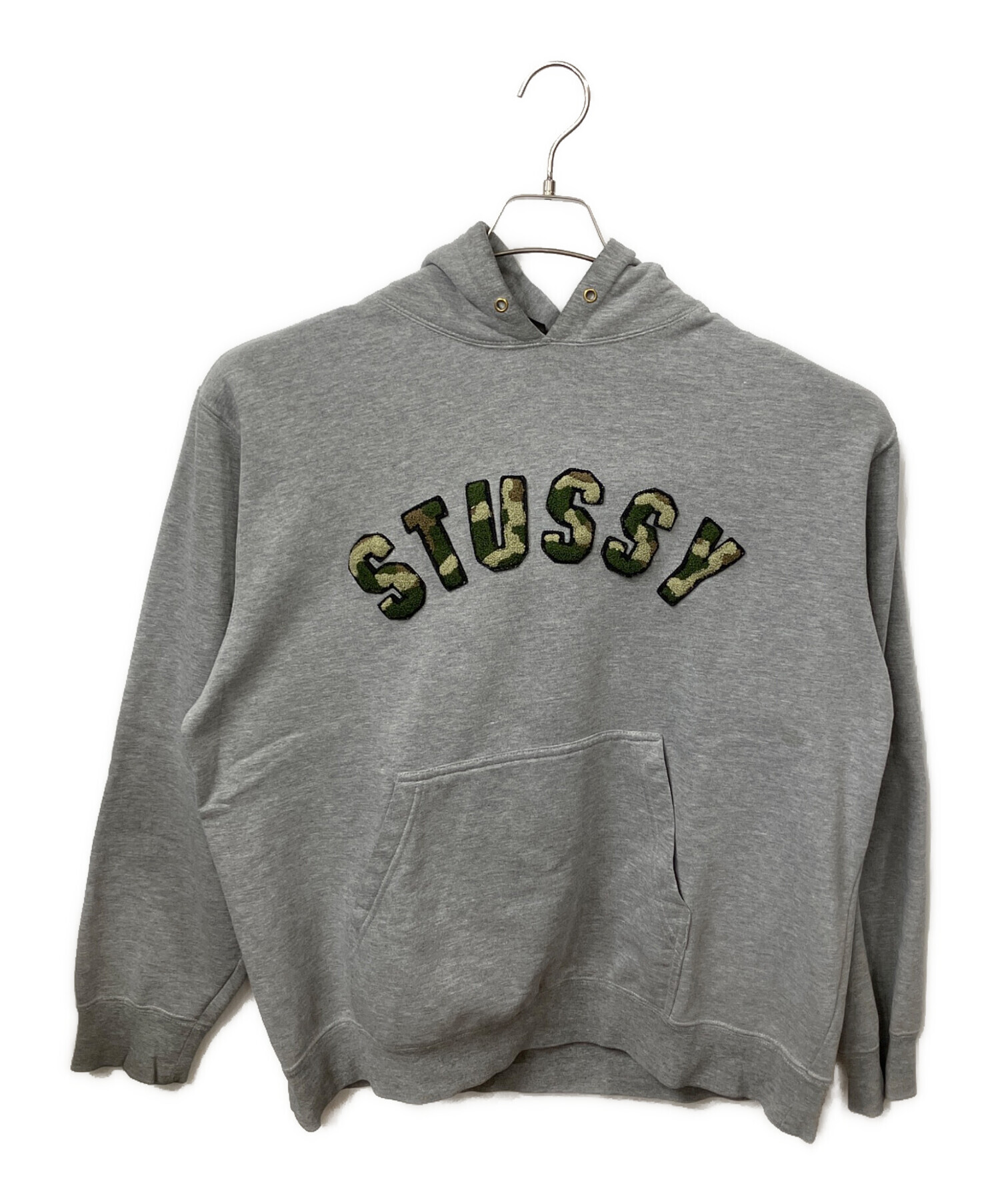 中古・古着通販】stussy (ステューシー) プルオーバーパーカー グレー