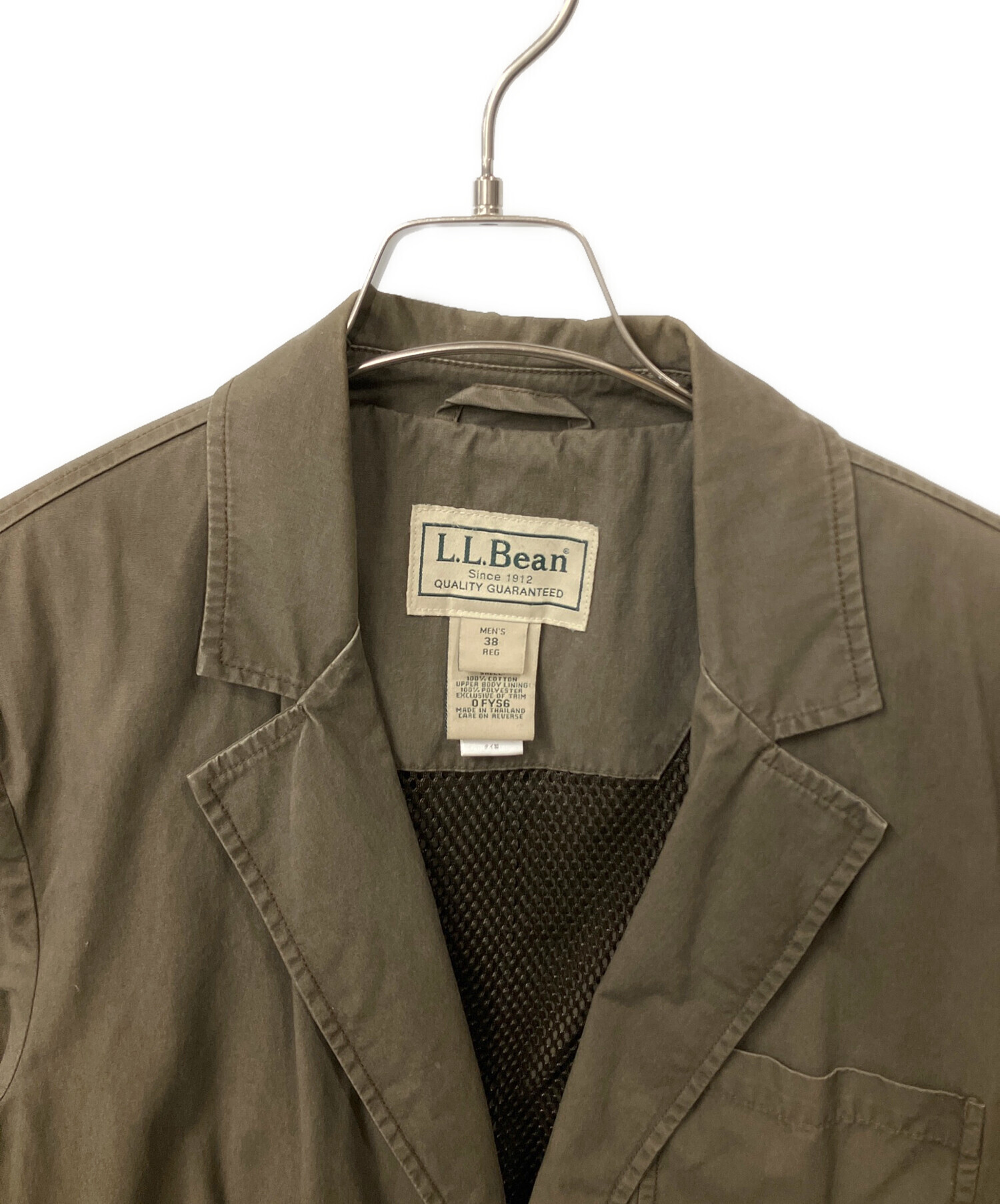 L.L.Beanウール テーラードジャケットカーキ　グリーン系サイズXL 中古・古着通販】L.L.Bean (エルエルビーン) テーラードジャケット