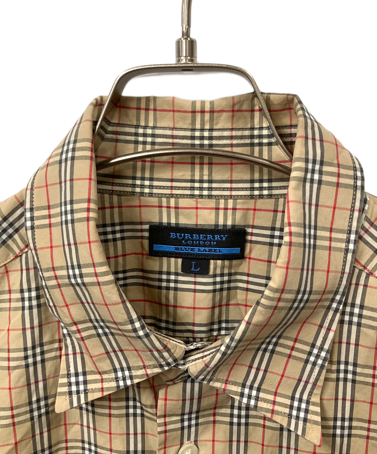 Burberry LONDON 長袖シャツ Mサイズ ノバチェック コットン100% ベージュ系 バーバリー ロンドン 服  札幌市 清田区 平岡 BURBERRY バーバリー ノバチェック バーバリーロンドン シャツ