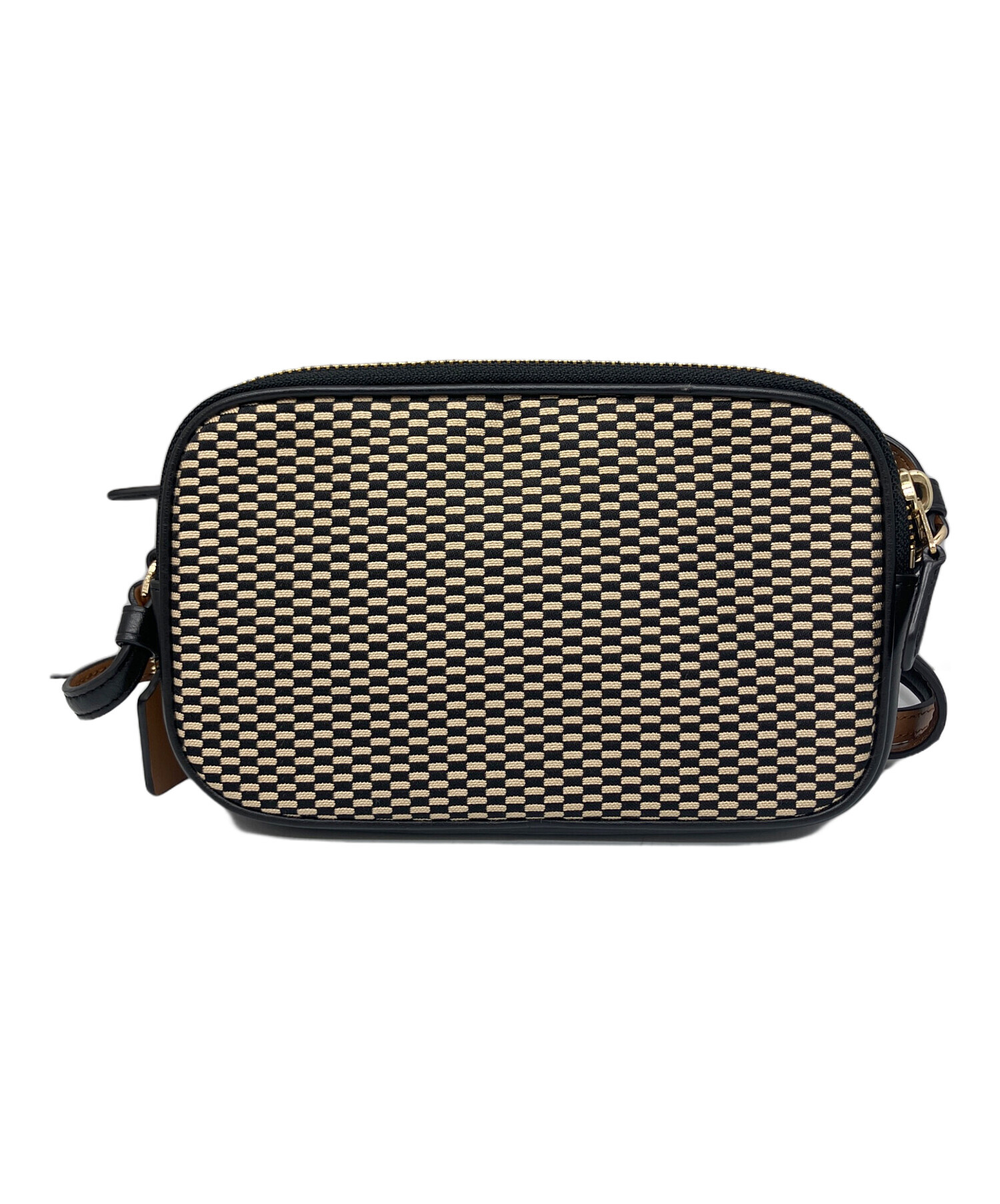 中古・古着通販】COACH (コーチ) ショルダーバッグ ブラック×ホワイト 