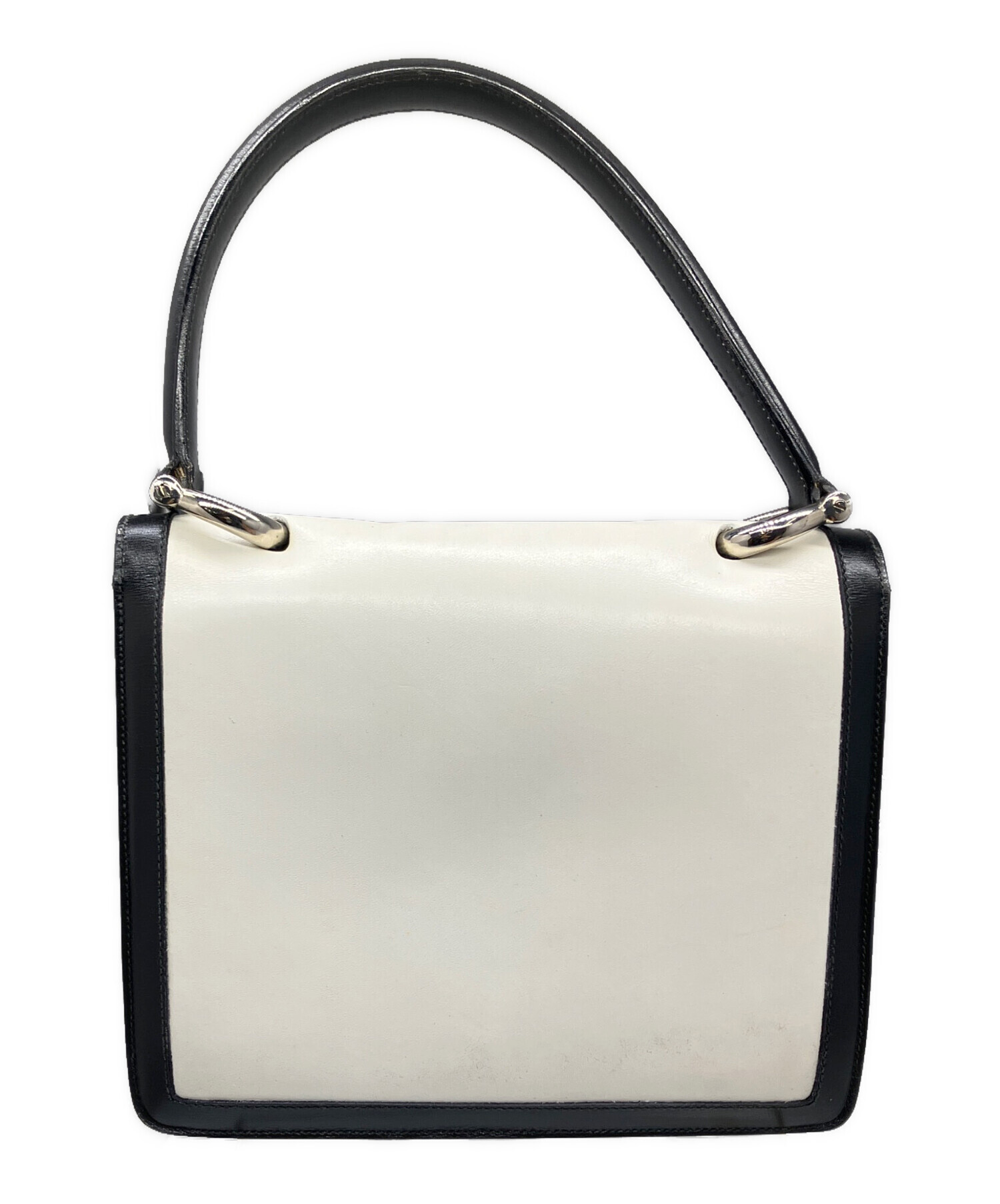 中古・古着通販】CELINE (セリーヌ) レザーハンドバッグ ブラック 