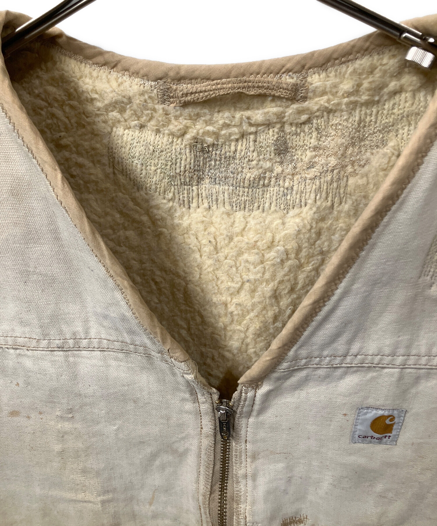 中古・古着通販CarHartt (カーハート) 90s ベスト シェルパ ベージュ