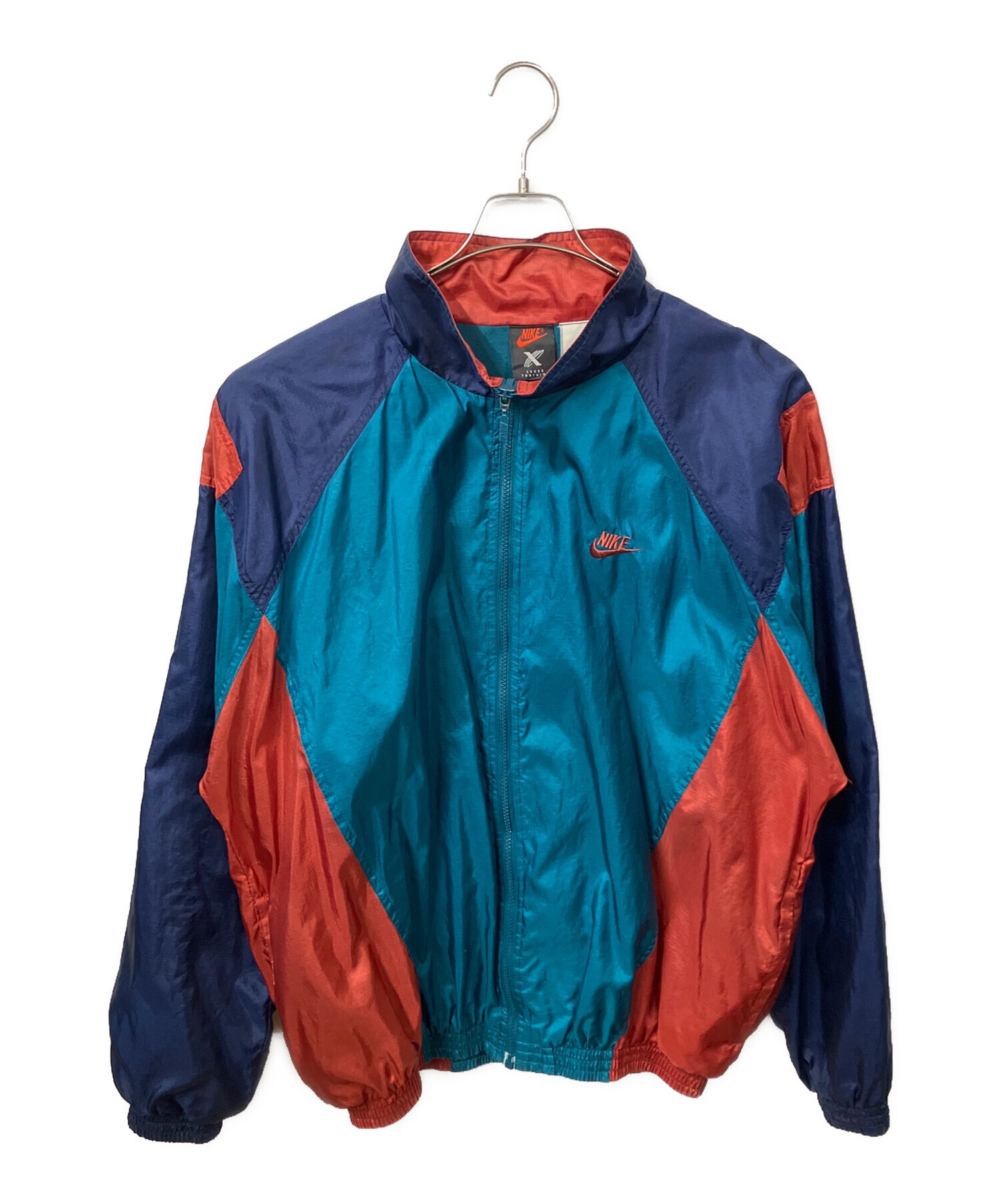 中古・古着通販】NIKE (ナイキ) ナイロンジャケット グリーン×オレンジ 