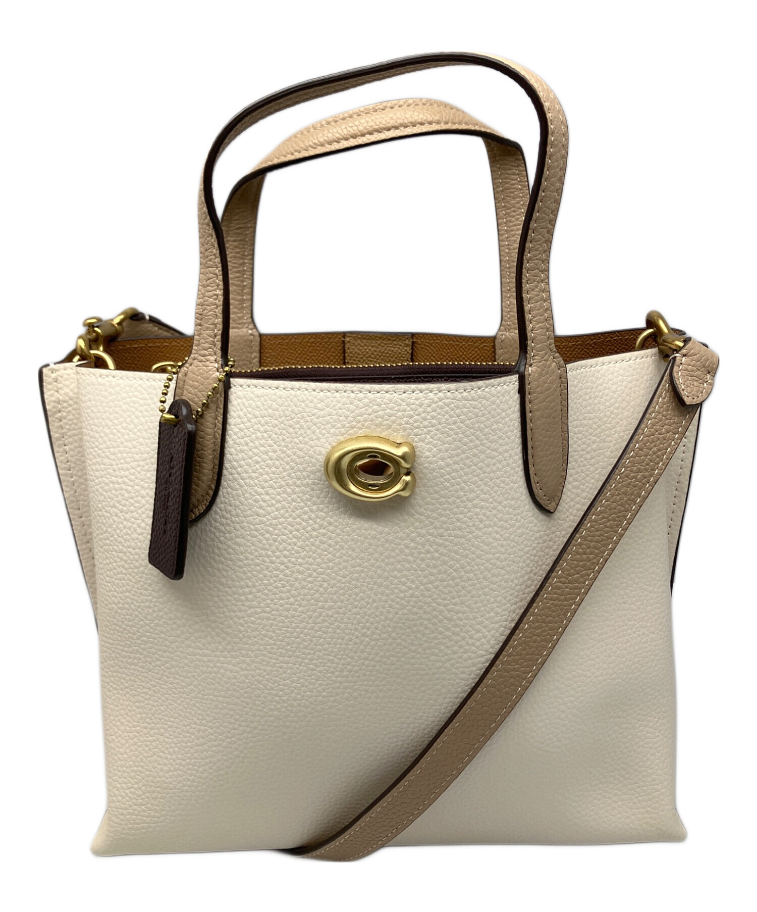 中古・古着通販】COACH (コーチ) 2WAYバッグ ベージュ｜ブランド・古着
