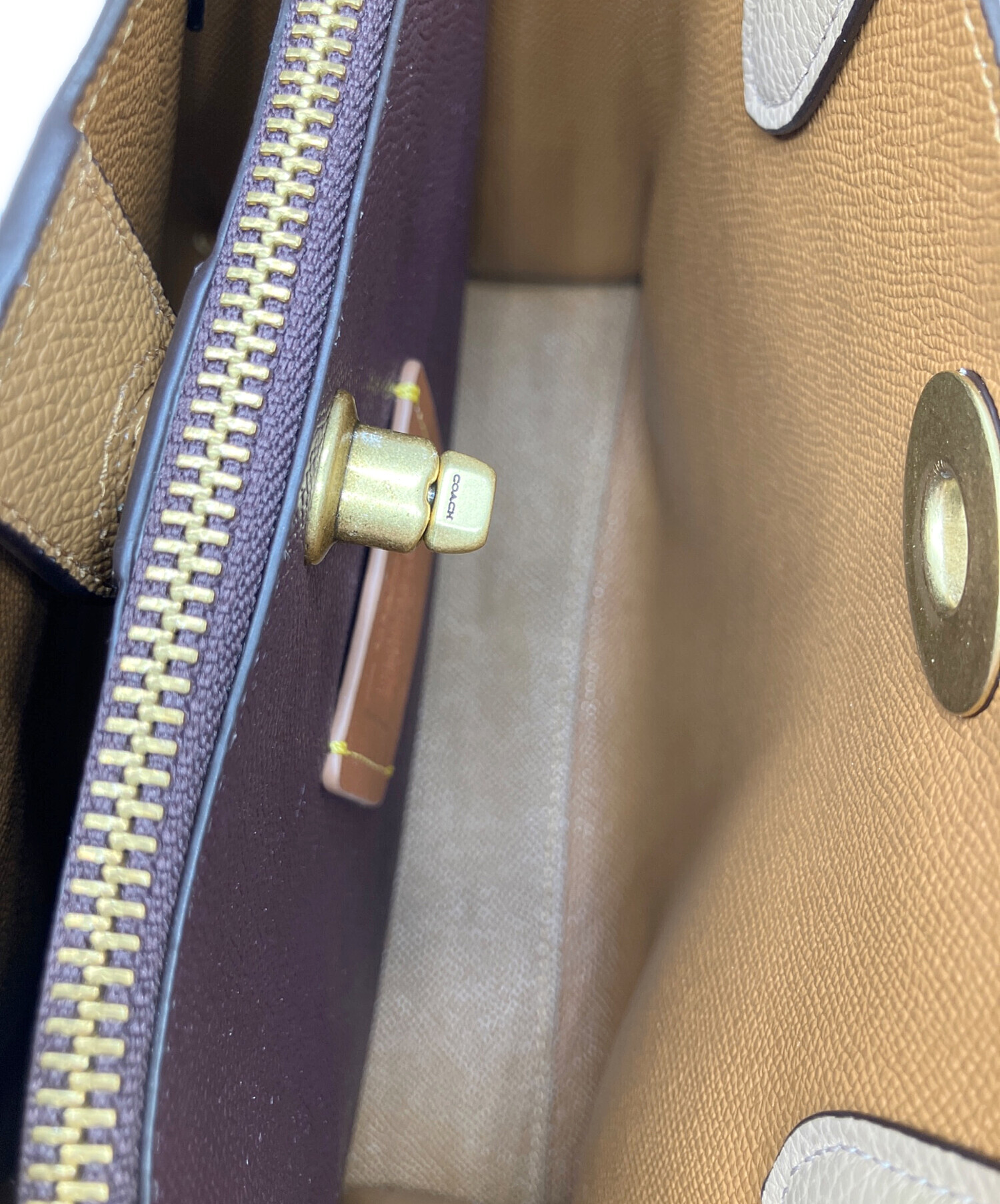 中古・古着通販】COACH (コーチ) 2WAYバッグ ベージュ｜ブランド・古着