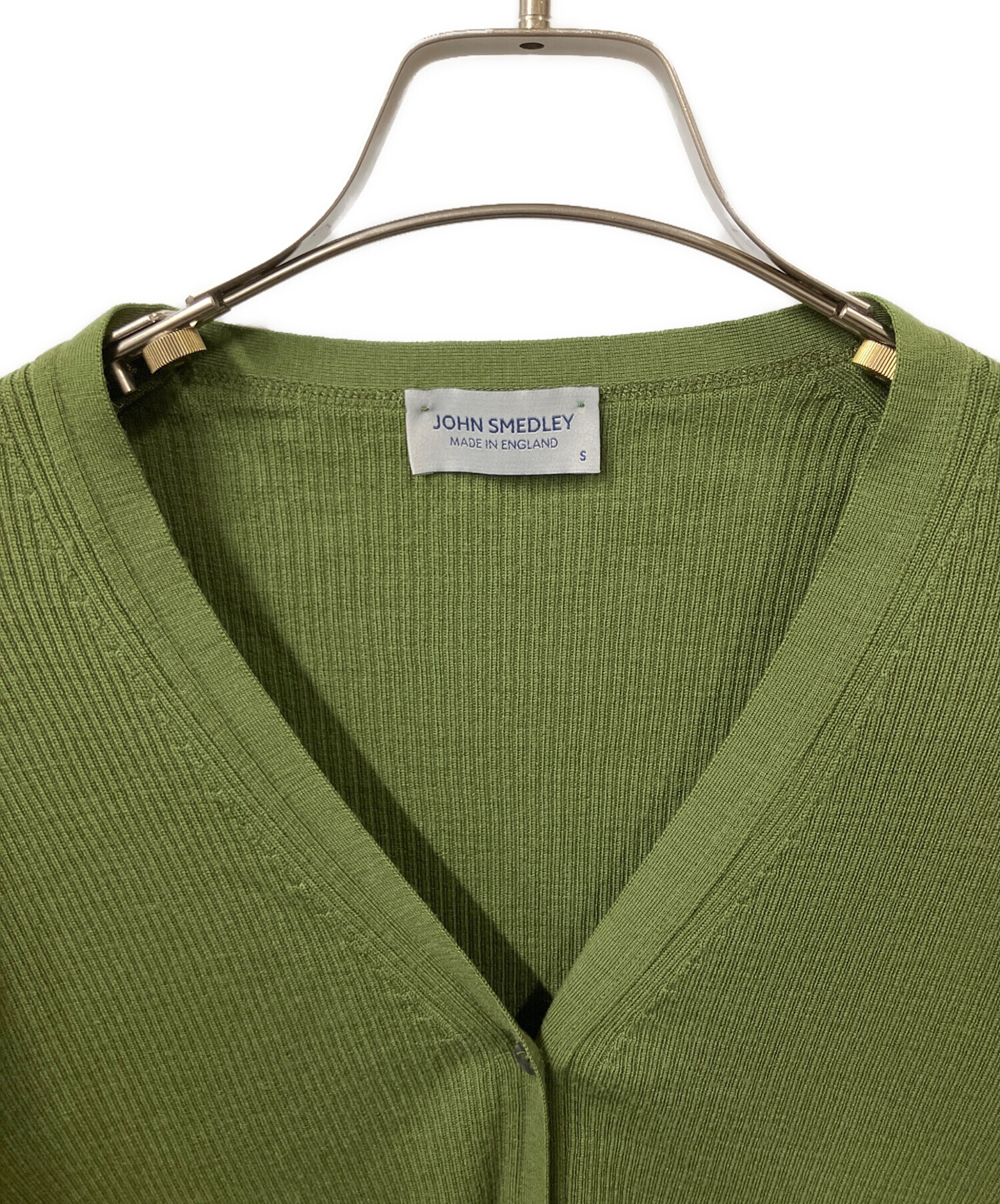 最終値下げ　JOHN SMEDLEY 薄緑　カーディガン M 中古・古着通販】JOHN SMEDLEY (ジョンスメドレー) 薄手カーディガン