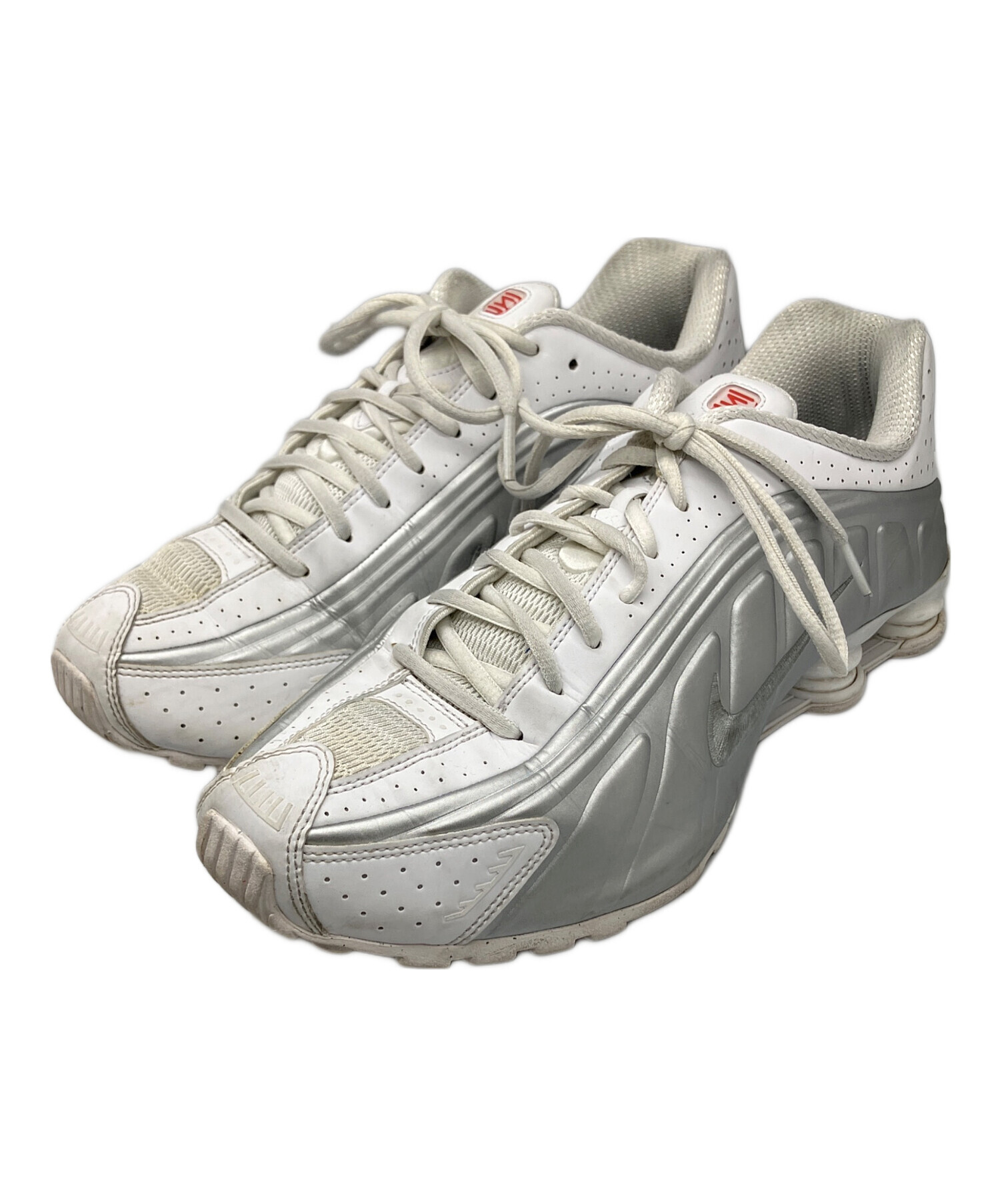 中古・古着通販】NIKE (ナイキ) SHOX R4 WHITE/METALLIC SILVER-WHITE 
