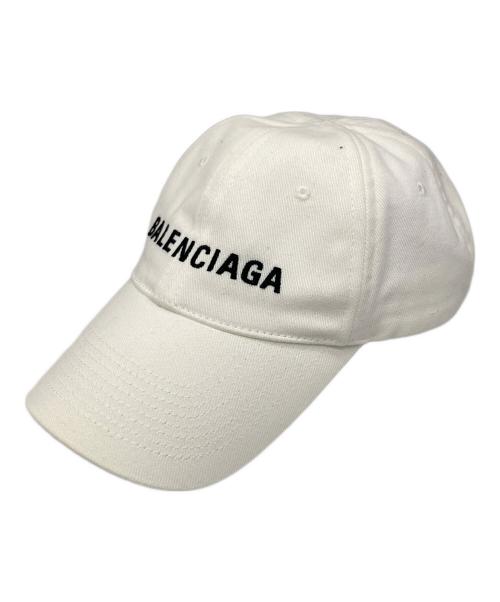 BALENCIAGA ベースボールキャップ ホワイト 中古・古着通販】BALENCIAGA (バレンシアガ) ベースボールキャップ