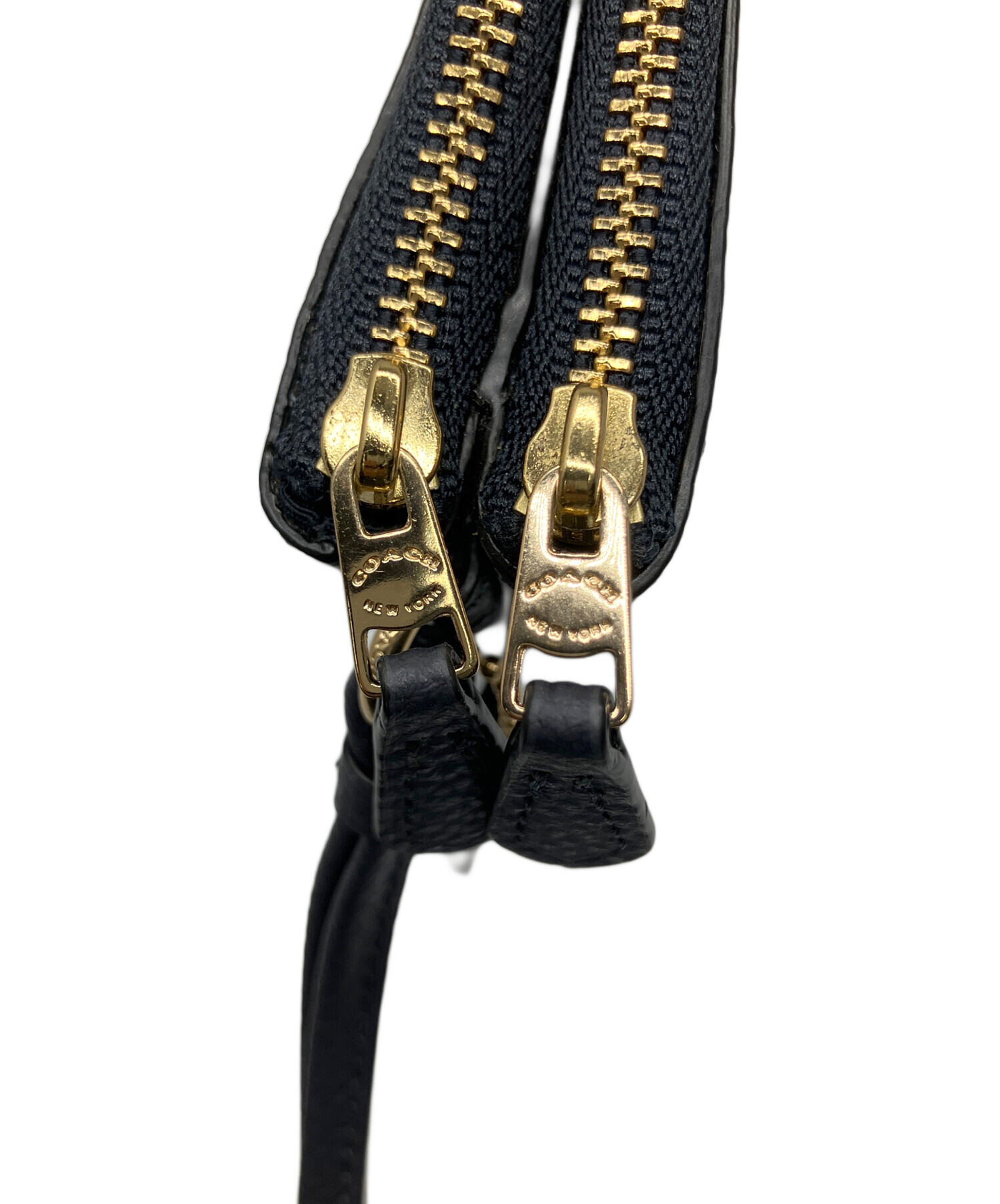 中古・古着通販】COACH (コーチ) ペブルドレザー ダブルコーナージップ