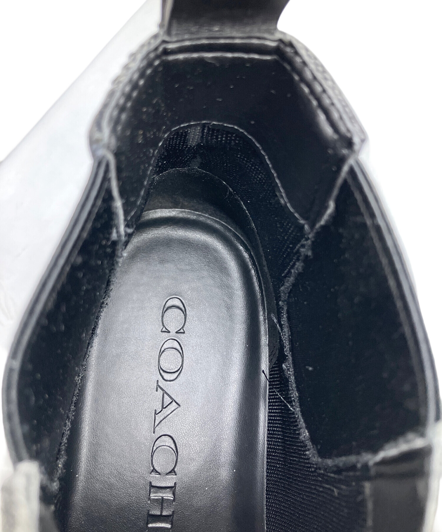 中古・古着通販】COACH (コーチ) サイドゴアブーツ ブラック ブラック