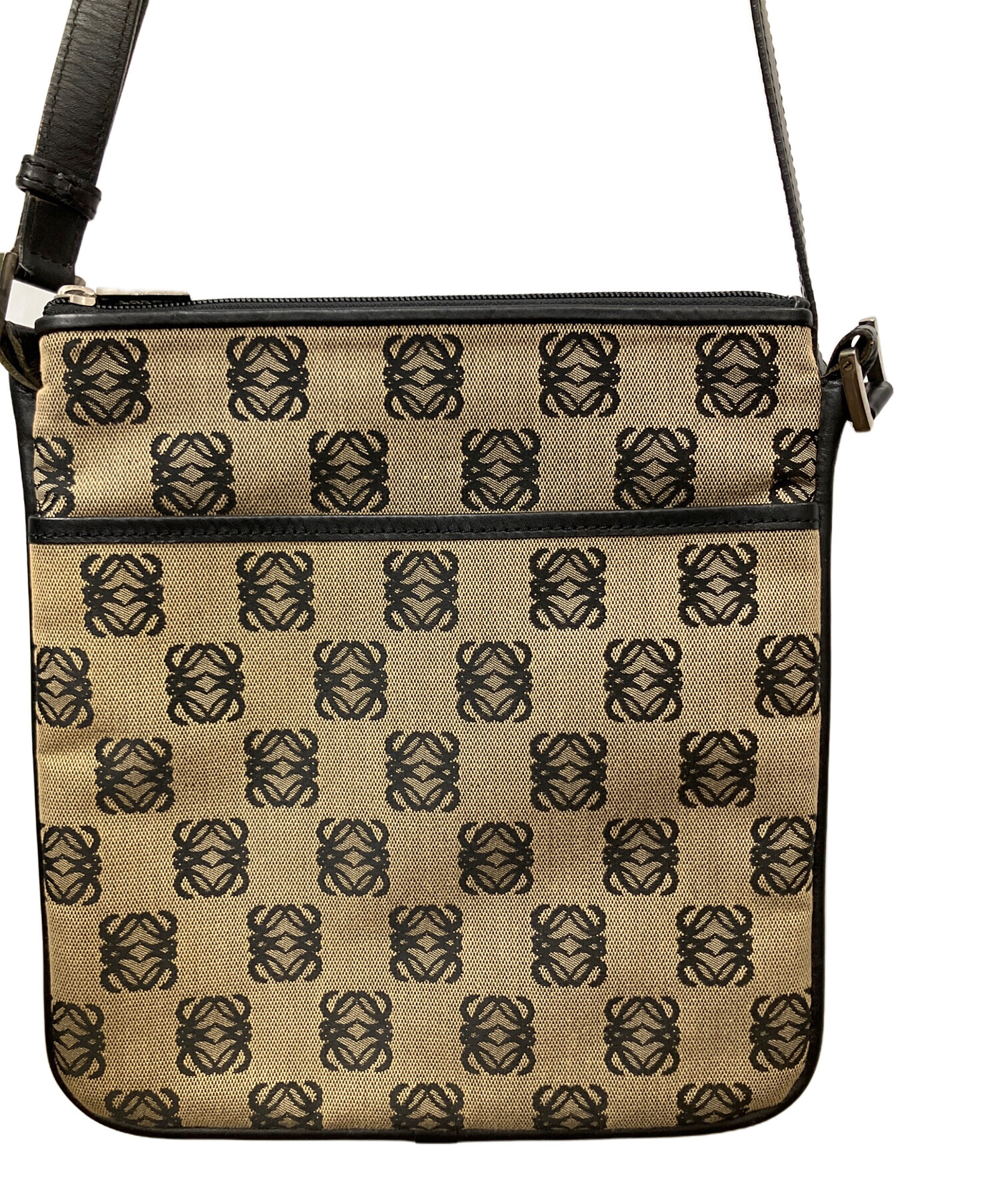 中古・古着通販】LOEWE (ロエベ) アナグラムショルダーバッグ ベージュ 