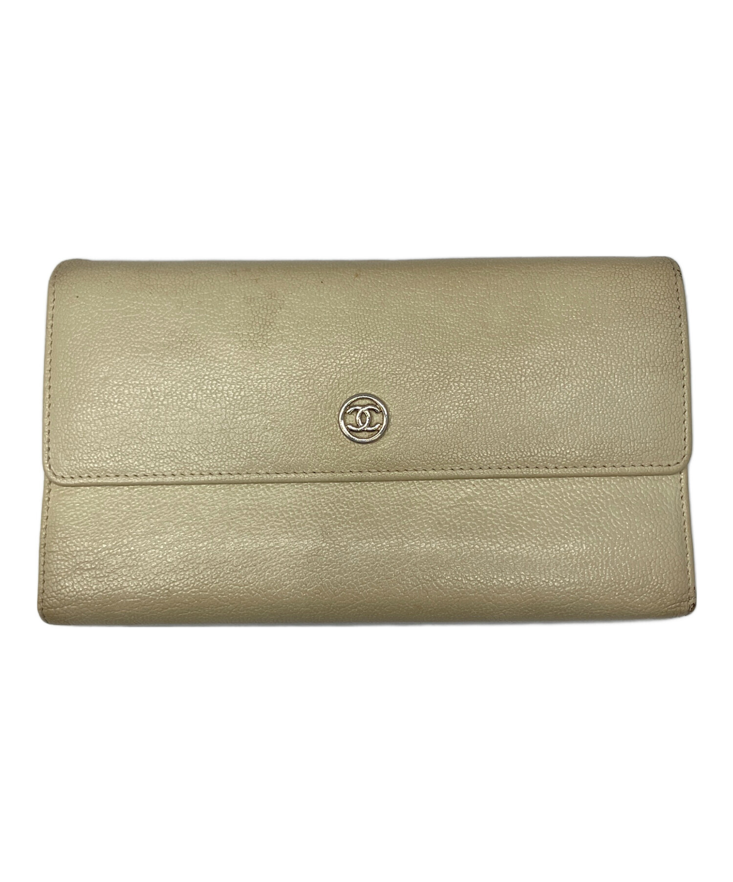 中古・古着通販】CHANEL (シャネル) 長財布 アイボリー｜ブランド 