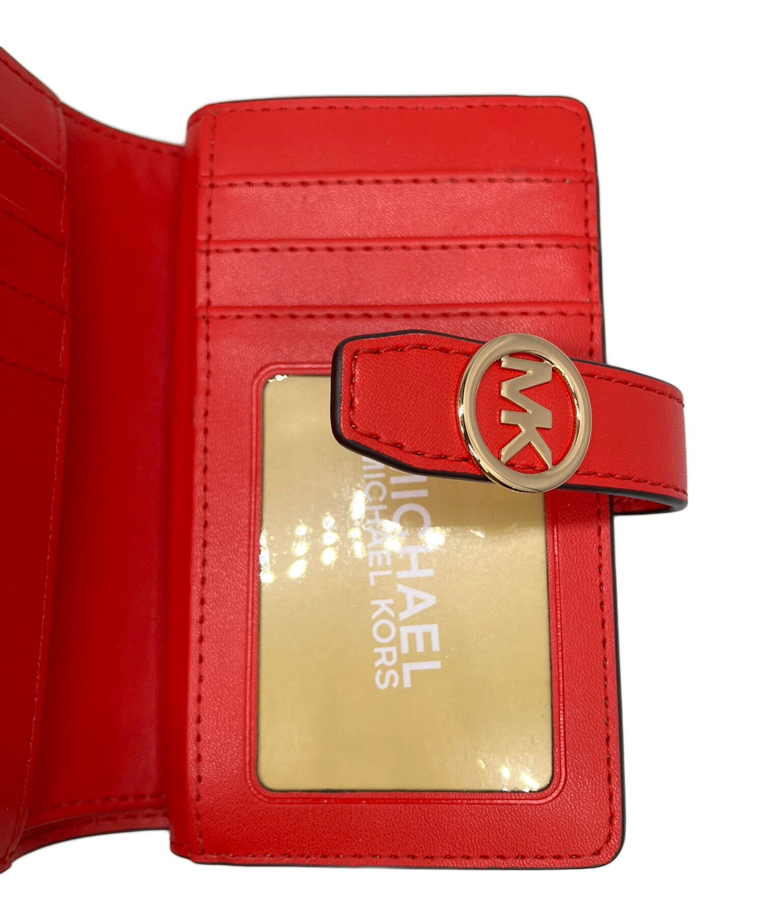中古・古着通販】MICHAEL KORS (マイケル・コース) 2つ折り財布 レッド