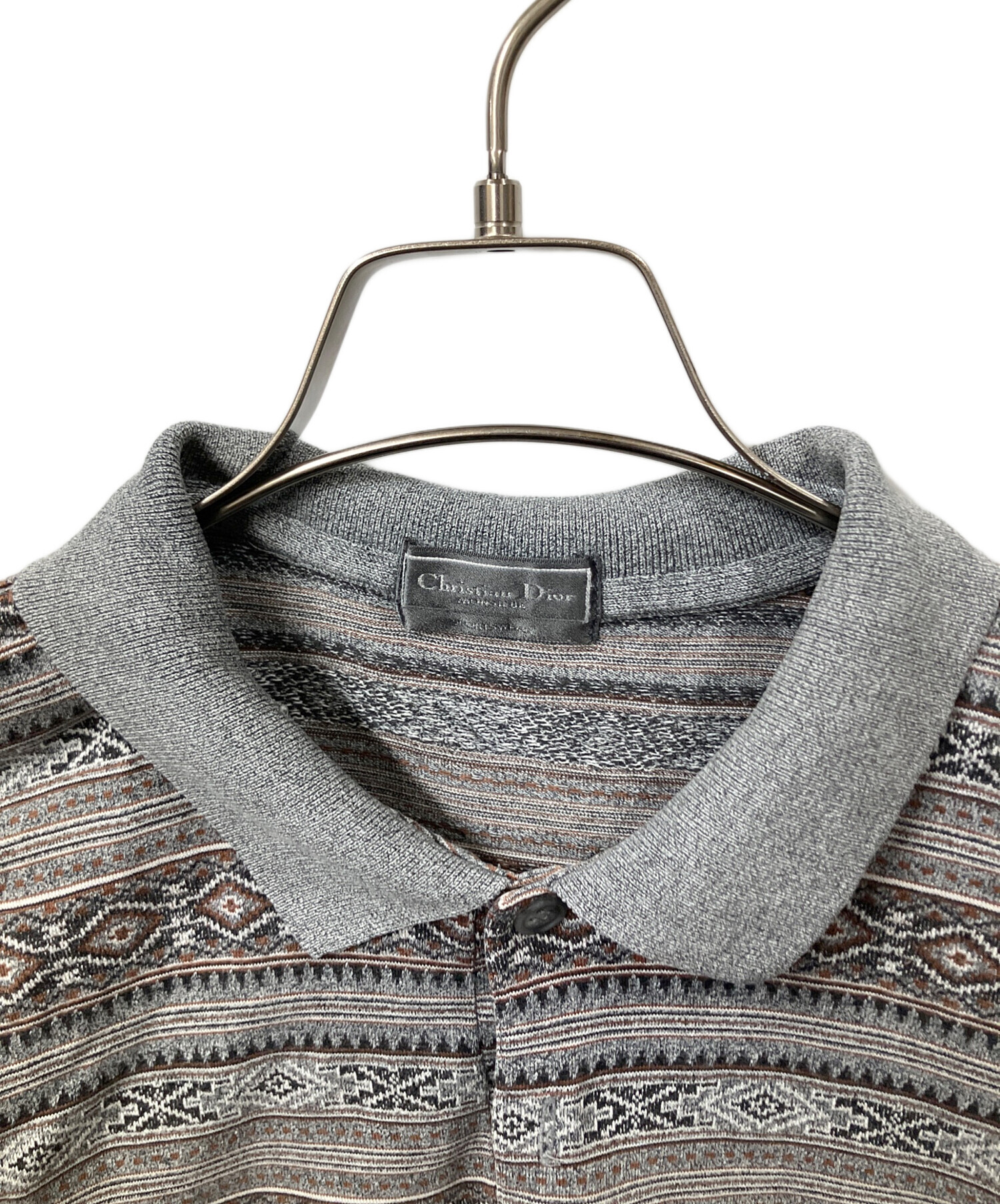 【極美品】クリスチャンディオール　ムッシュ　ポロシャツ　グレー　綿100% 中古・古着通販】Christian Dior MONSIEUR (クリスチャンディオール