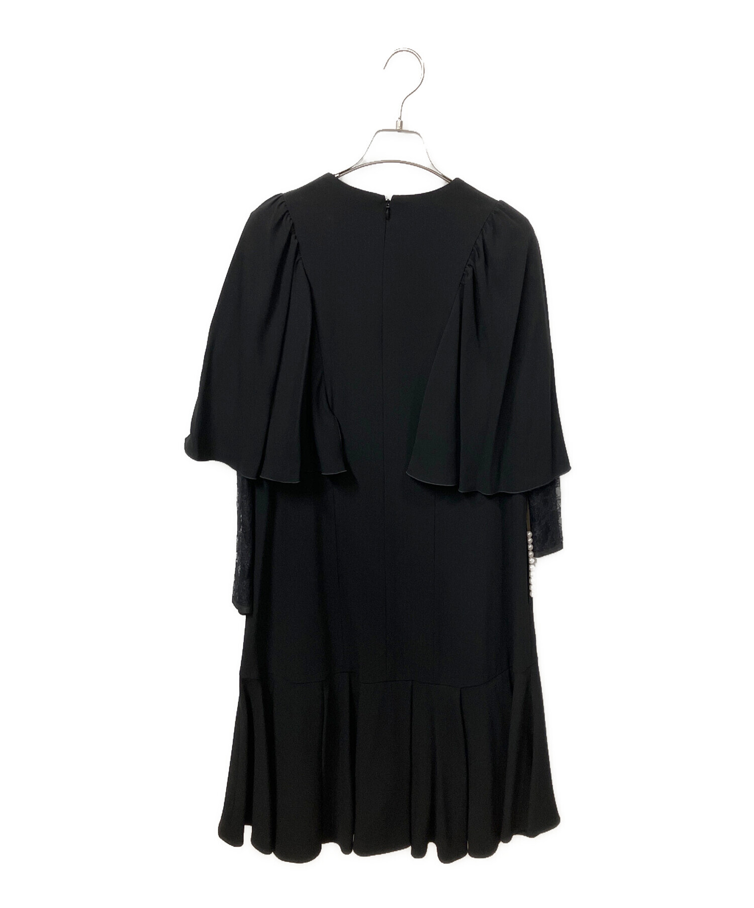 中古・古着通販】Arobe (アローブ) 長袖ワンピース ブラック サイズ:2 中古・古着通販】Arobe (アローブ) 長袖ワンピース ブラック サイズ:2