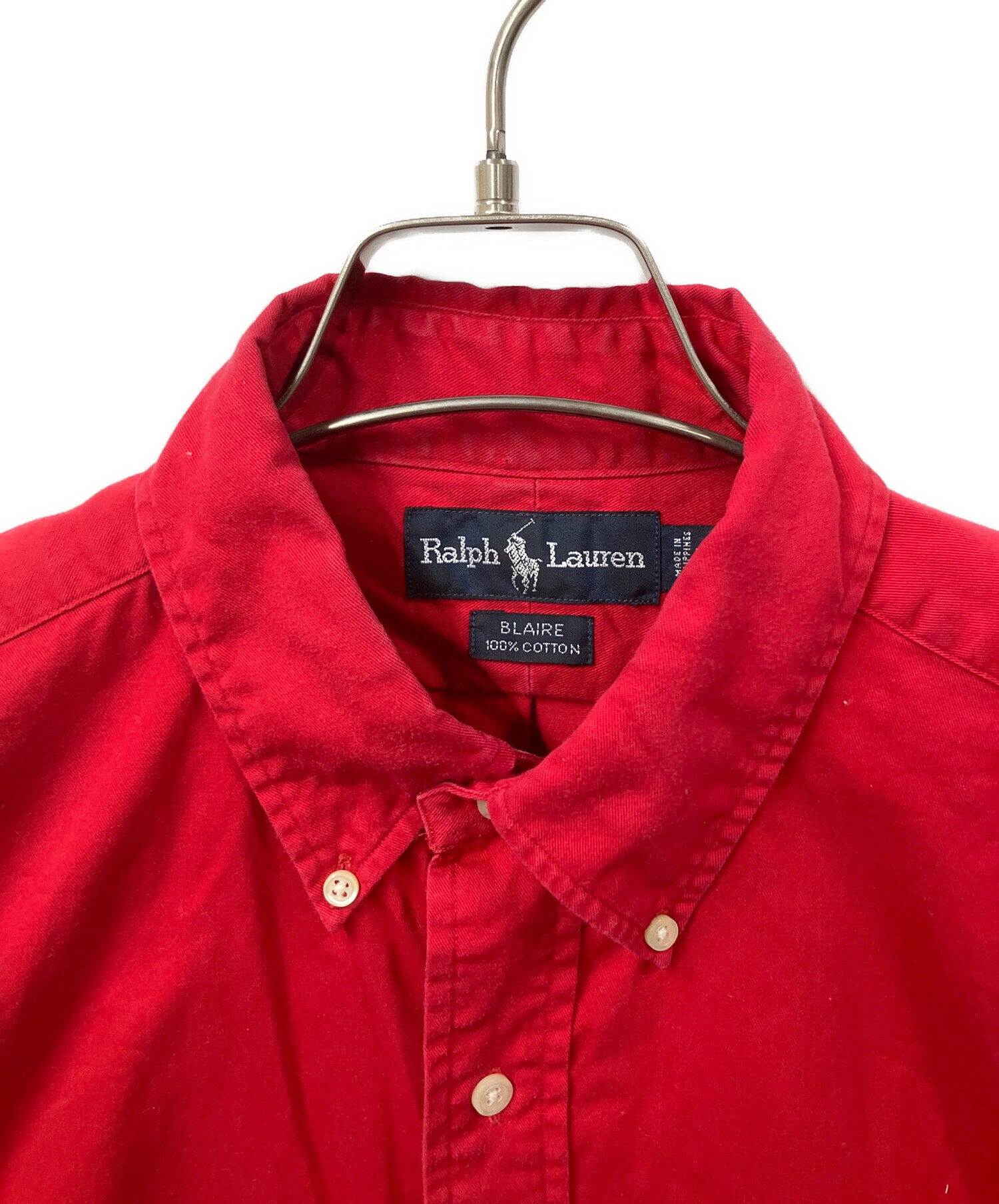 中古・古着通販】RALPH LAUREN (ラルフローレン) 長袖シャツ レッド 
