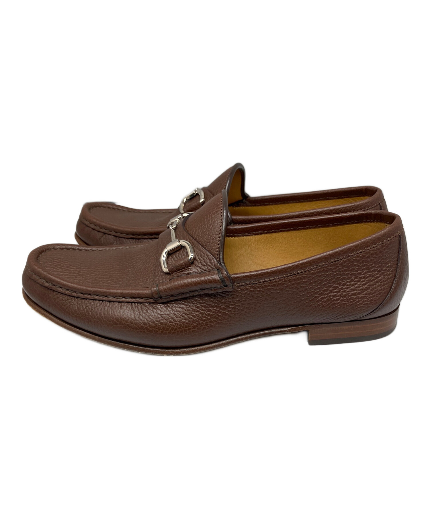 中古・古着通販】GUCCI (グッチ) ビットローファー ブラウン ブラウン